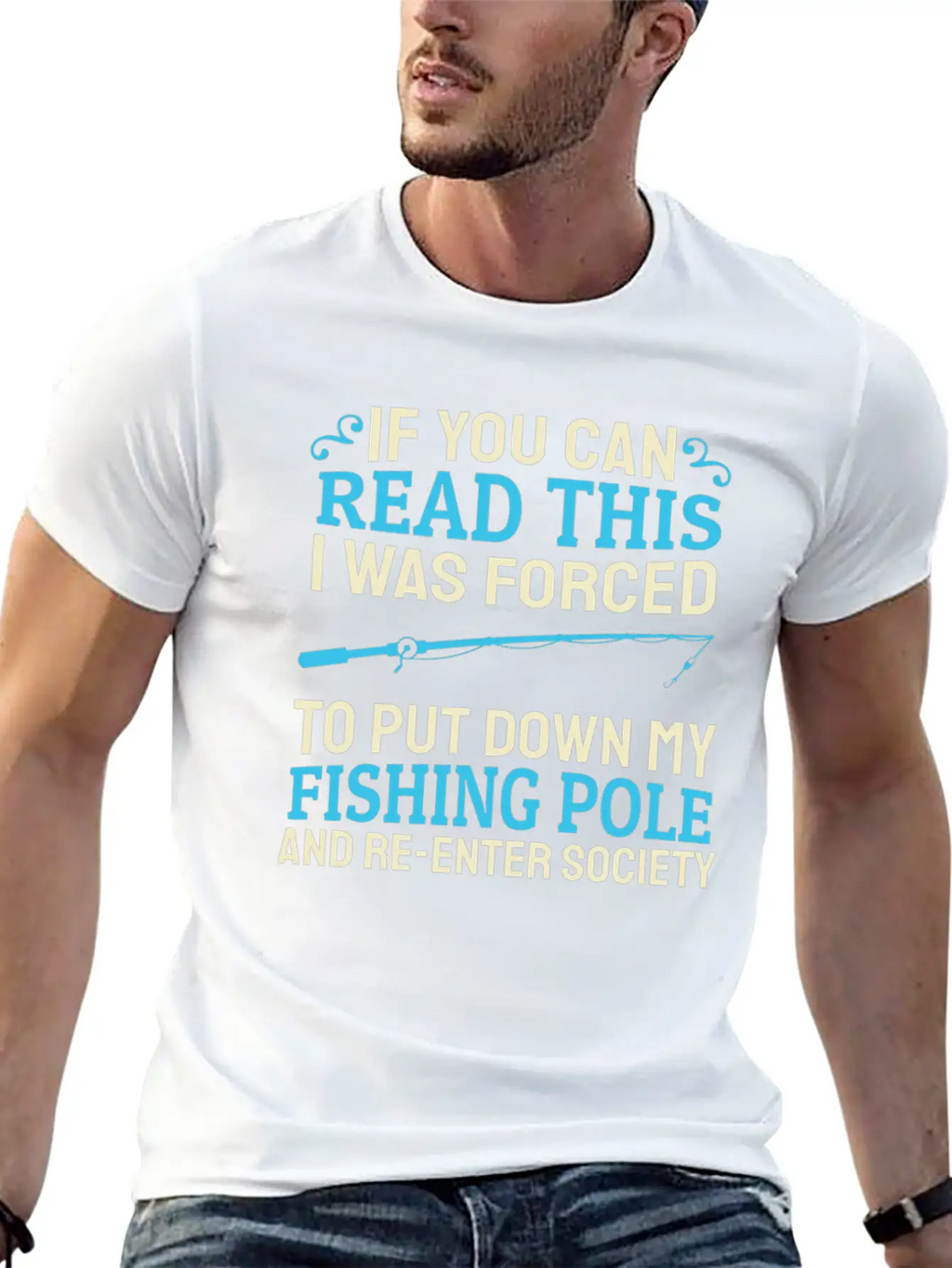 Fishing Rod Fish Fisherman Stylish Everyday T-Shirt – Unisex Basic Cotton Tee