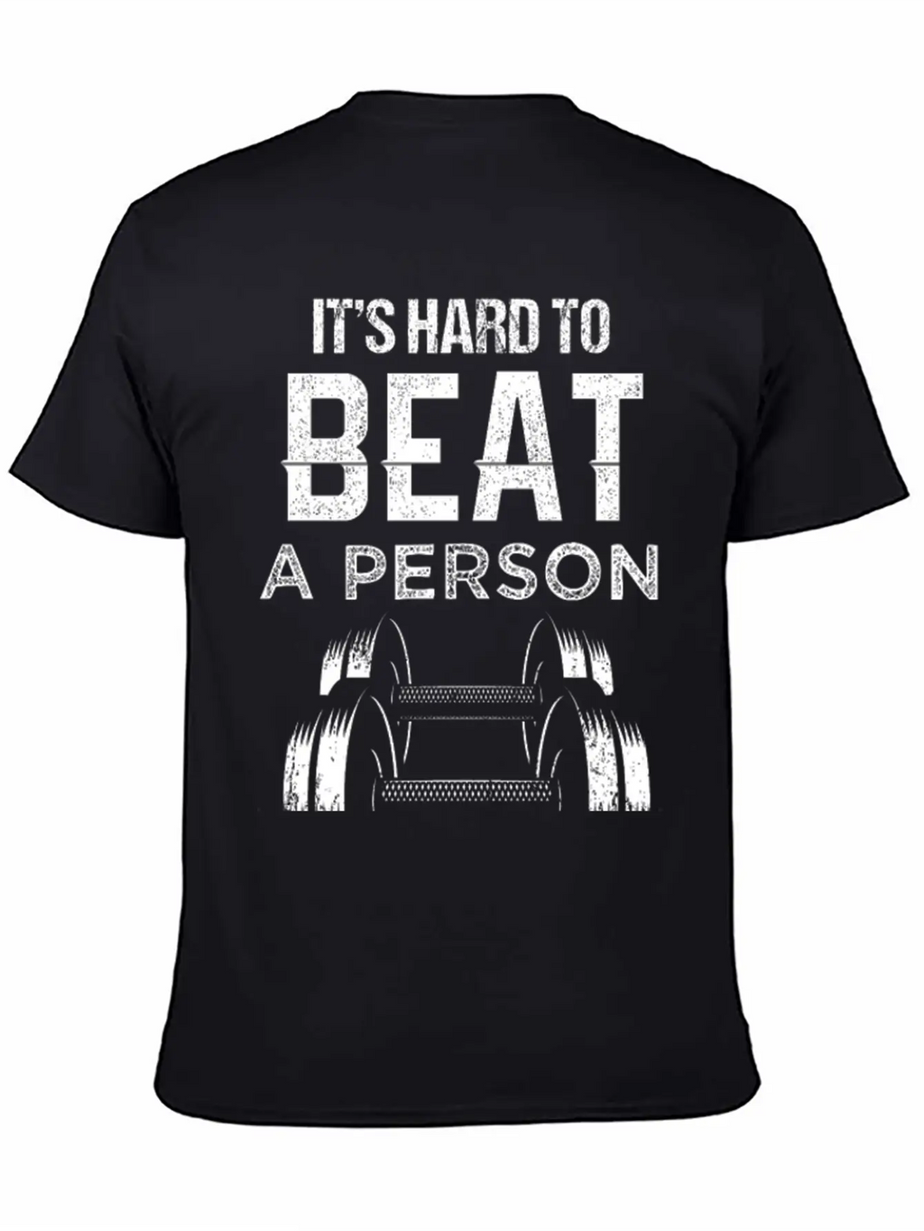 Fitness Its Hard To Beat Unisex Casual T-Shirt – Clean Design For Daily Comfort