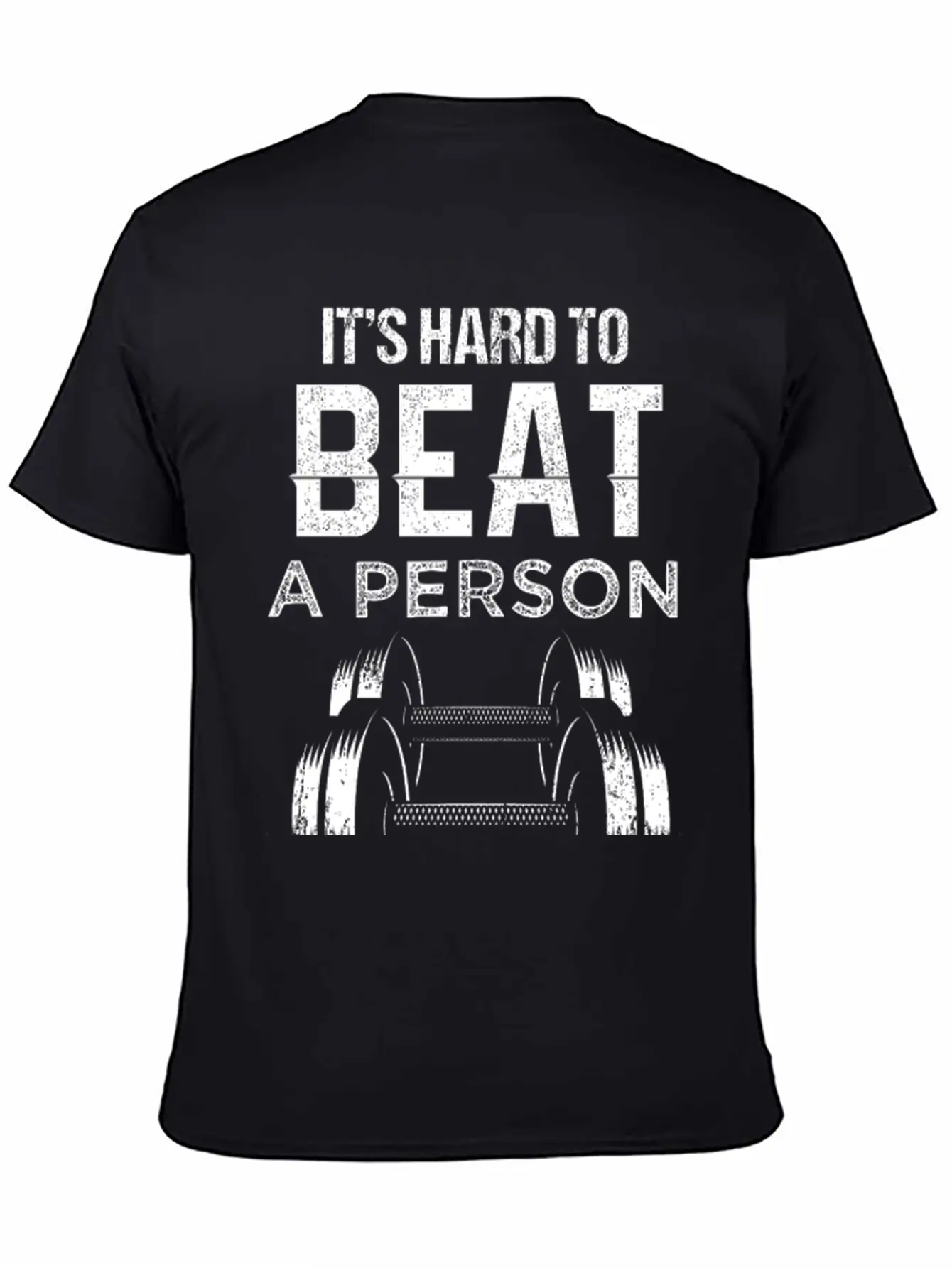 Fitness Its Hard To Beat Unisex Casual T-Shirt – Clean Design For Daily Comfort