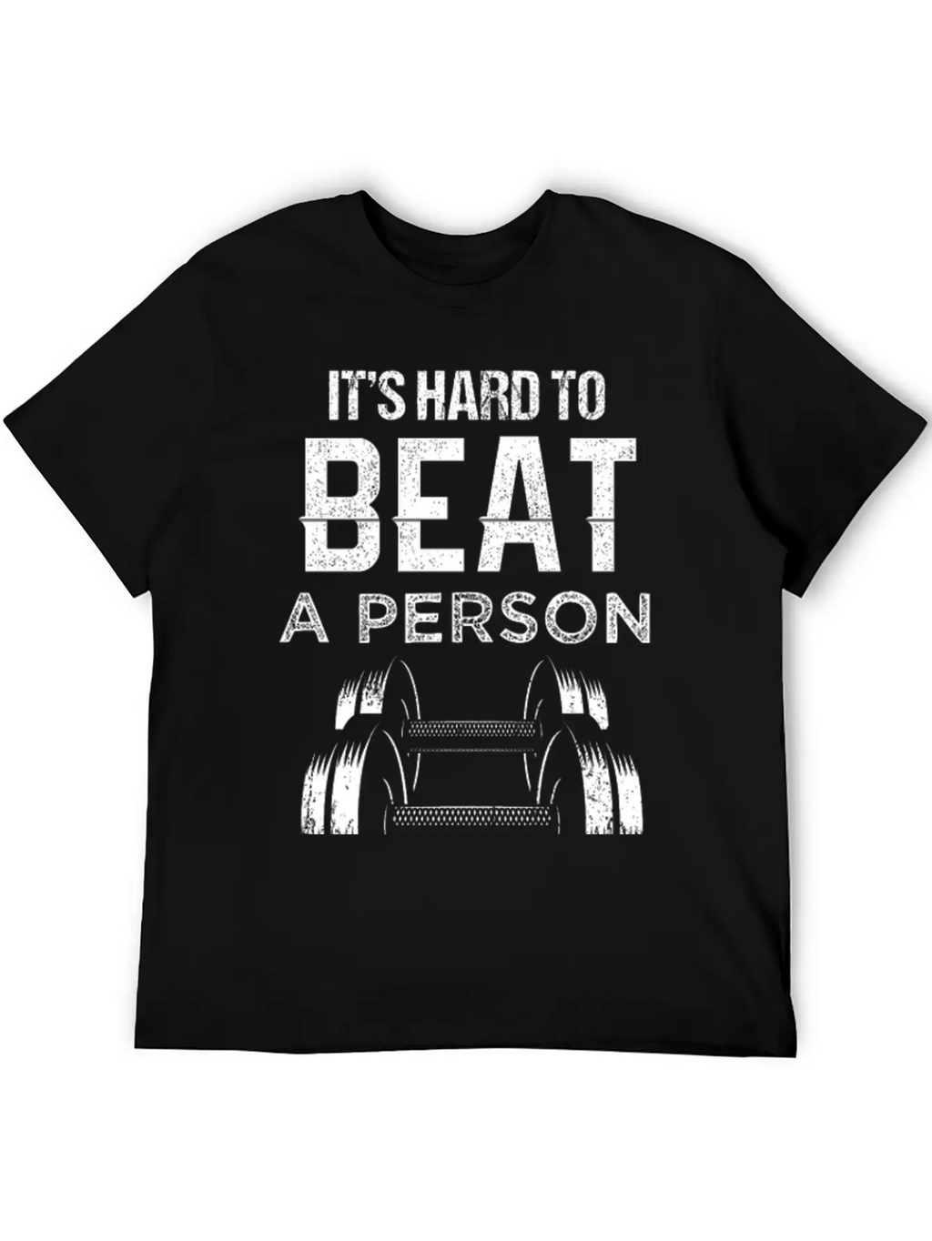 Fitness Its Hard To Beat Unisex Casual T-Shirt – Clean Design For Daily Comfort