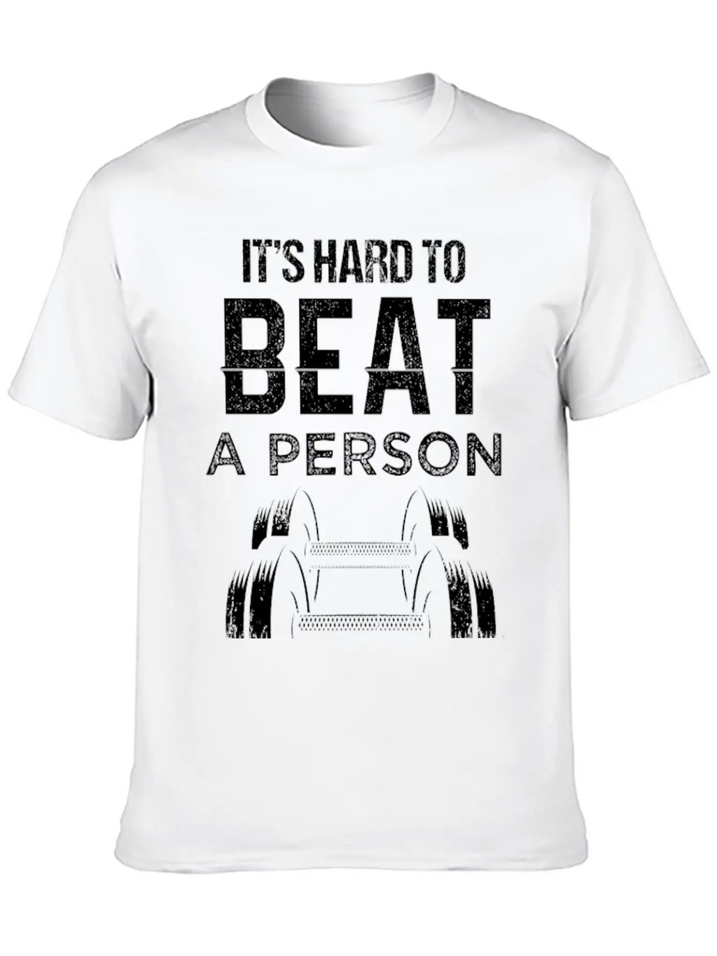 Fitness Its Hard To Beat Unisex Casual T-Shirt – Clean Design For Daily Comfort