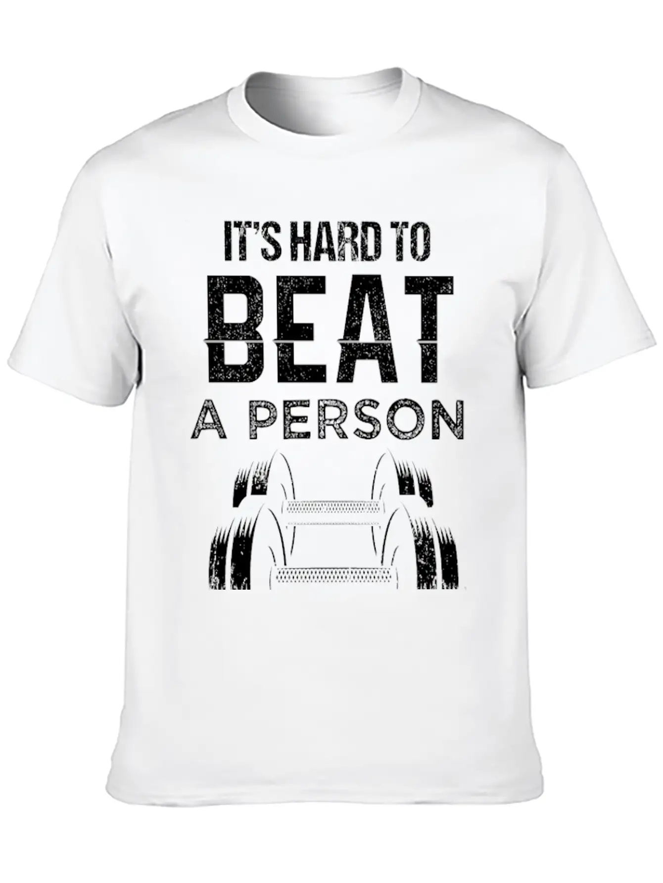 Fitness Its Hard To Beat Unisex Casual T-Shirt – Clean Design For Daily Comfort