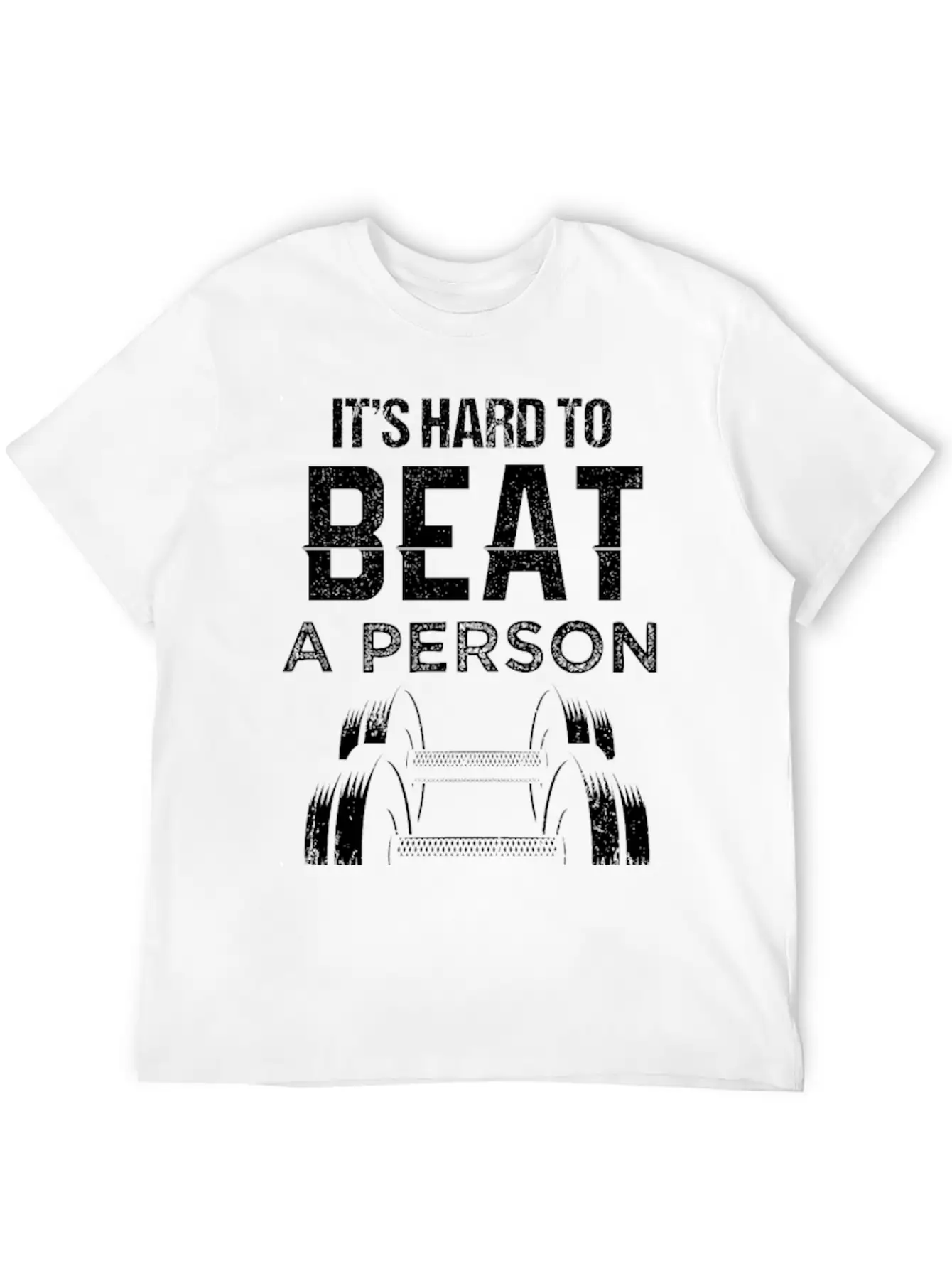 Fitness Its Hard To Beat Unisex Casual T-Shirt – Clean Design For Daily Comfort
