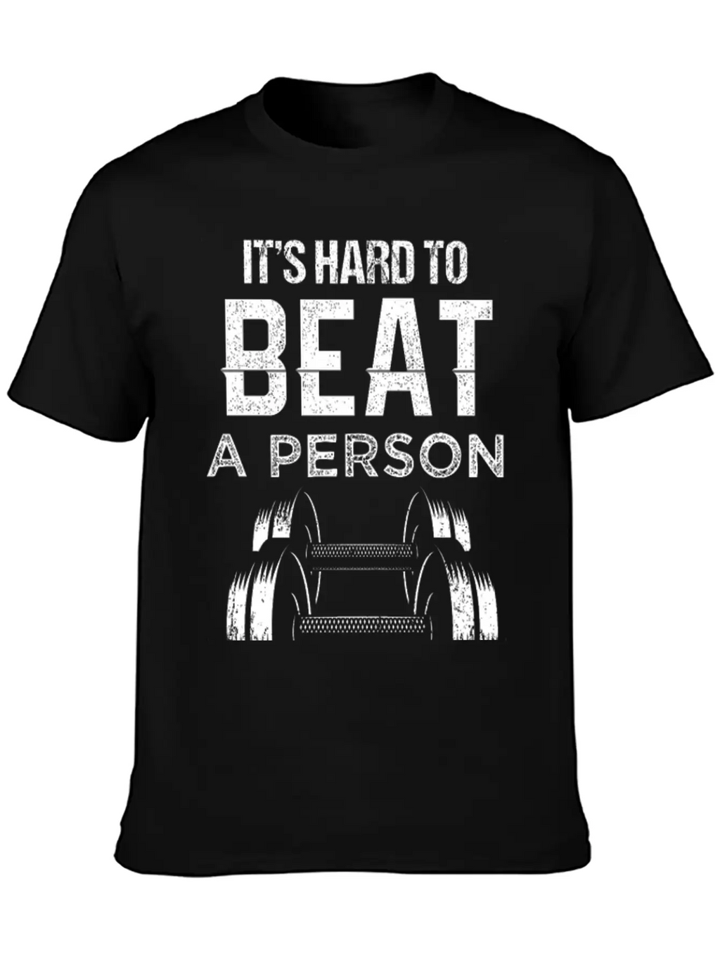 Fitness Its Hard To Beat Unisex Casual T-Shirt – Clean Design For Daily Comfort
