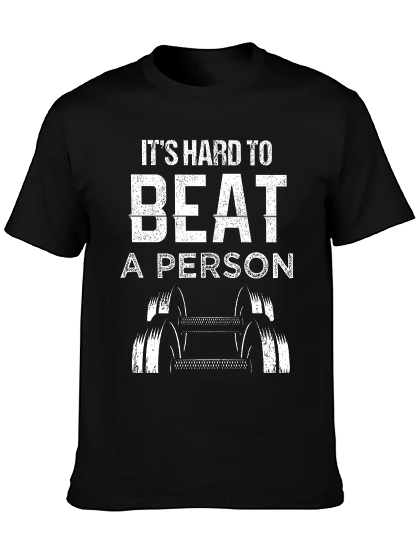 Fitness Its Hard To Beat Unisex Casual T-Shirt – Clean Design For Daily Comfort