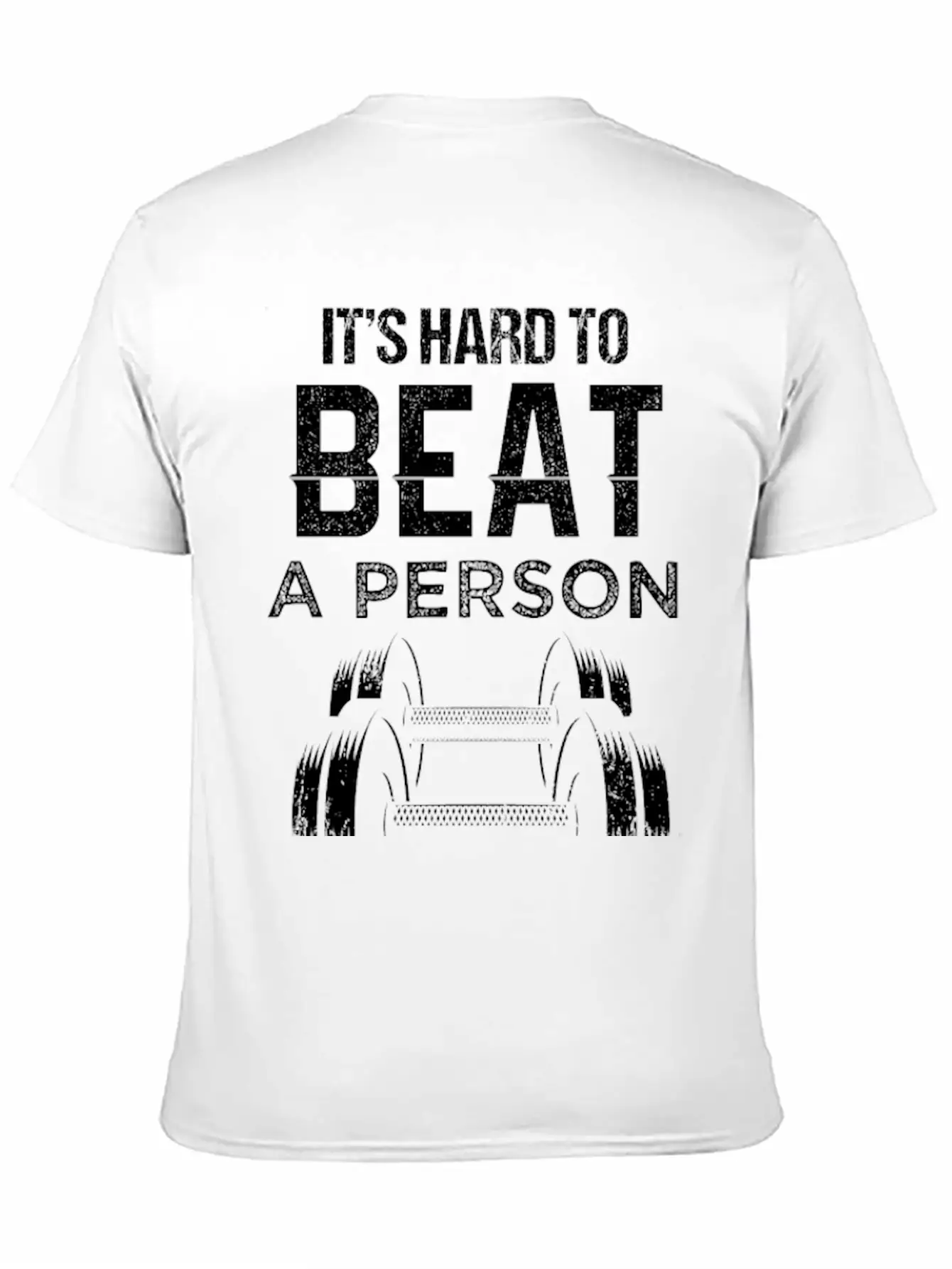 Fitness Its Hard To Beat Unisex Casual T-Shirt – Clean Design For Daily Comfort