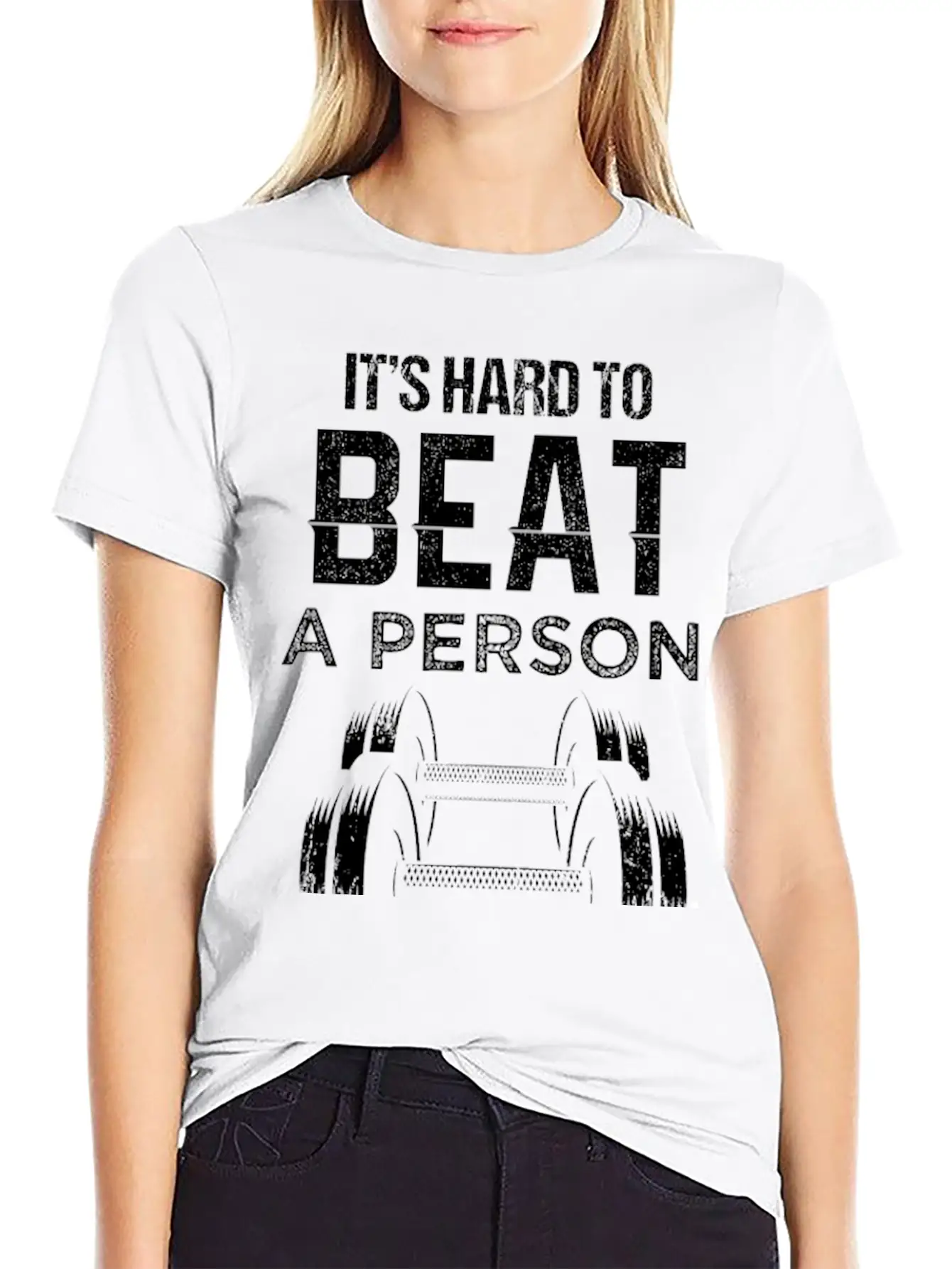 Fitness Its Hard To Beat Unisex Casual T-Shirt – Clean Design For Daily Comfort