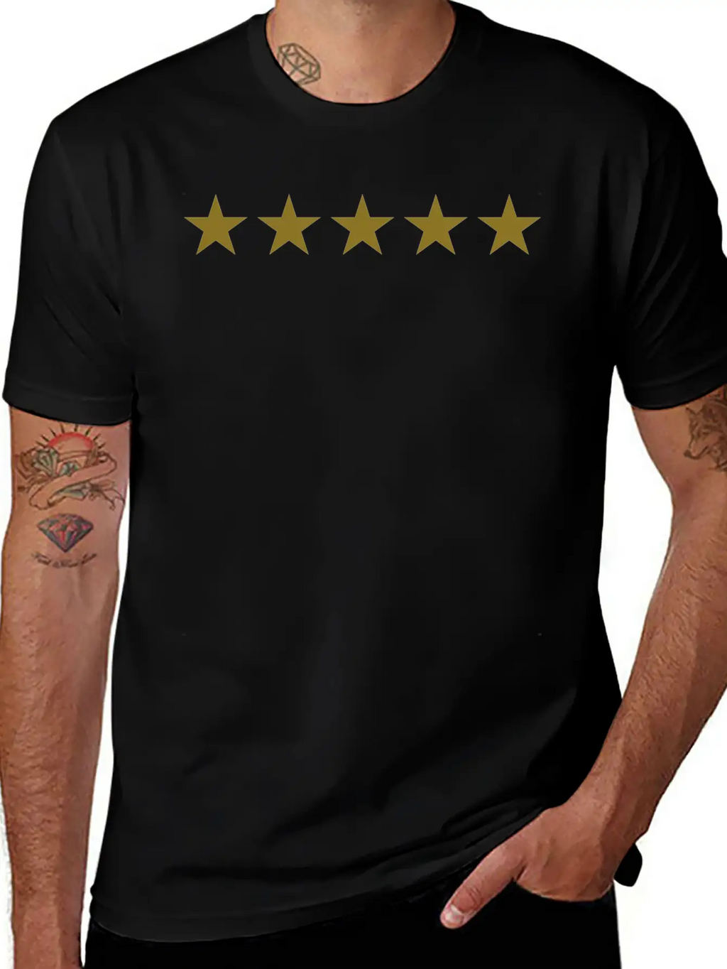 Five Stars Essential Cotton Tee For Daily Outfits – Unisex Style