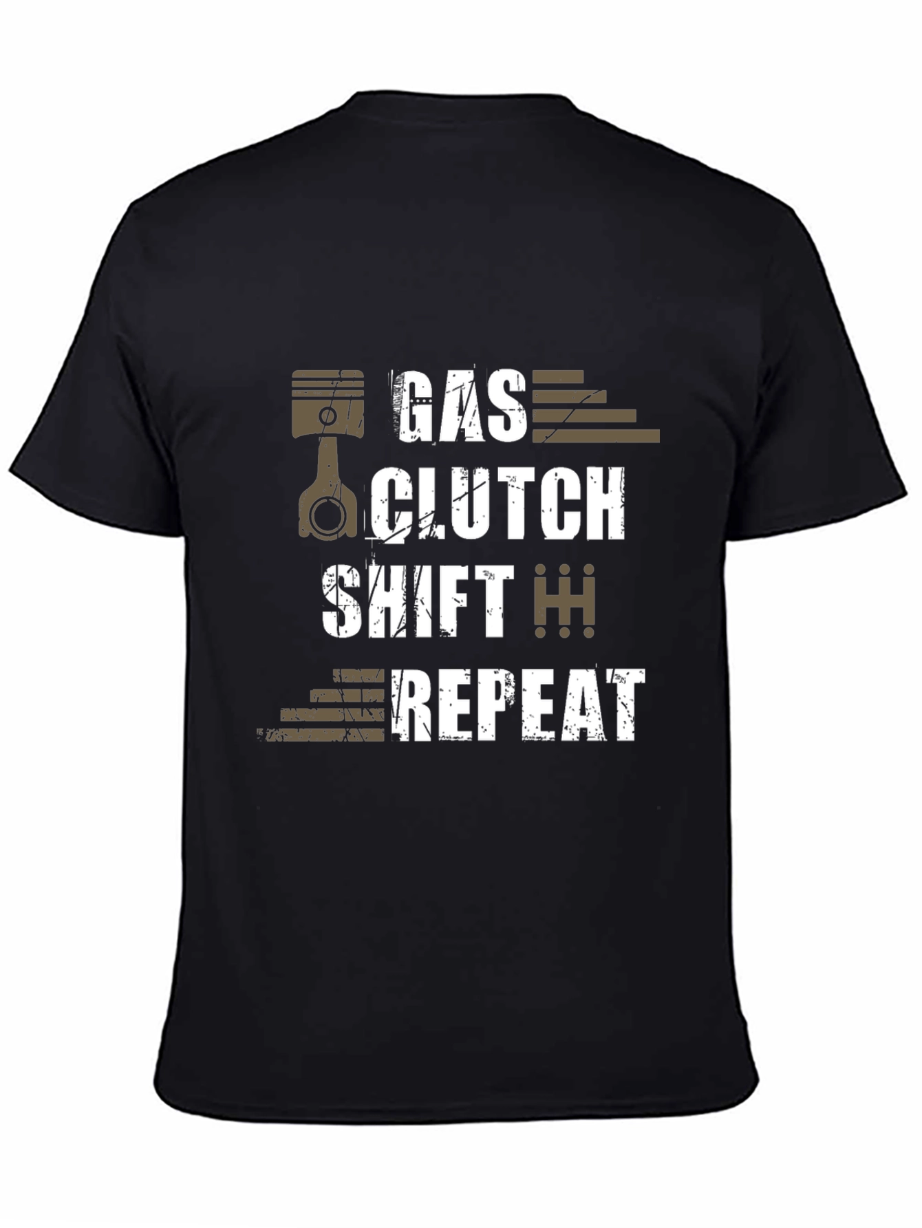 Gas Clutch Shift Repeat Graphic T-Shirt