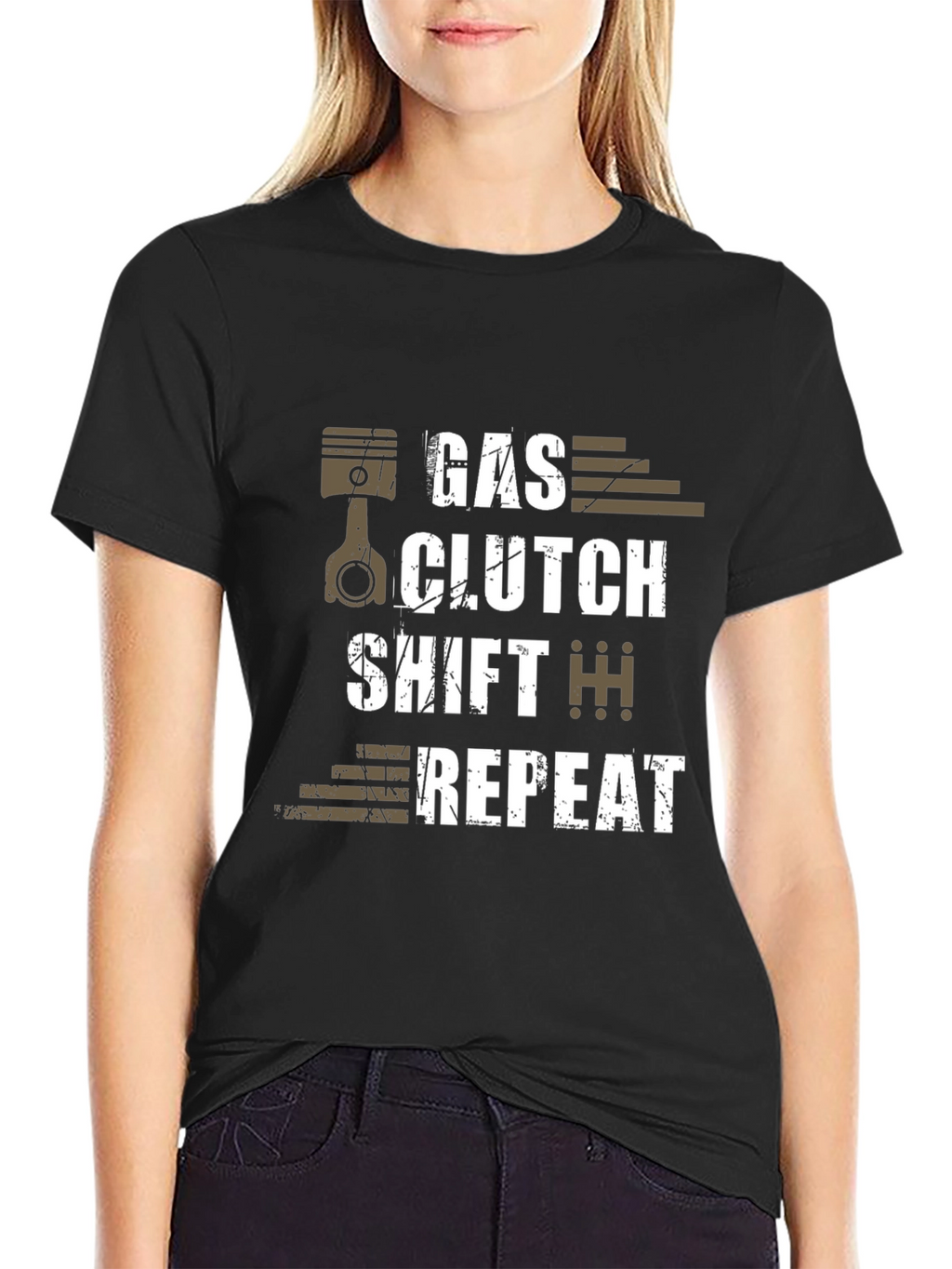 Gas Clutch Shift Repeat Graphic T-Shirt