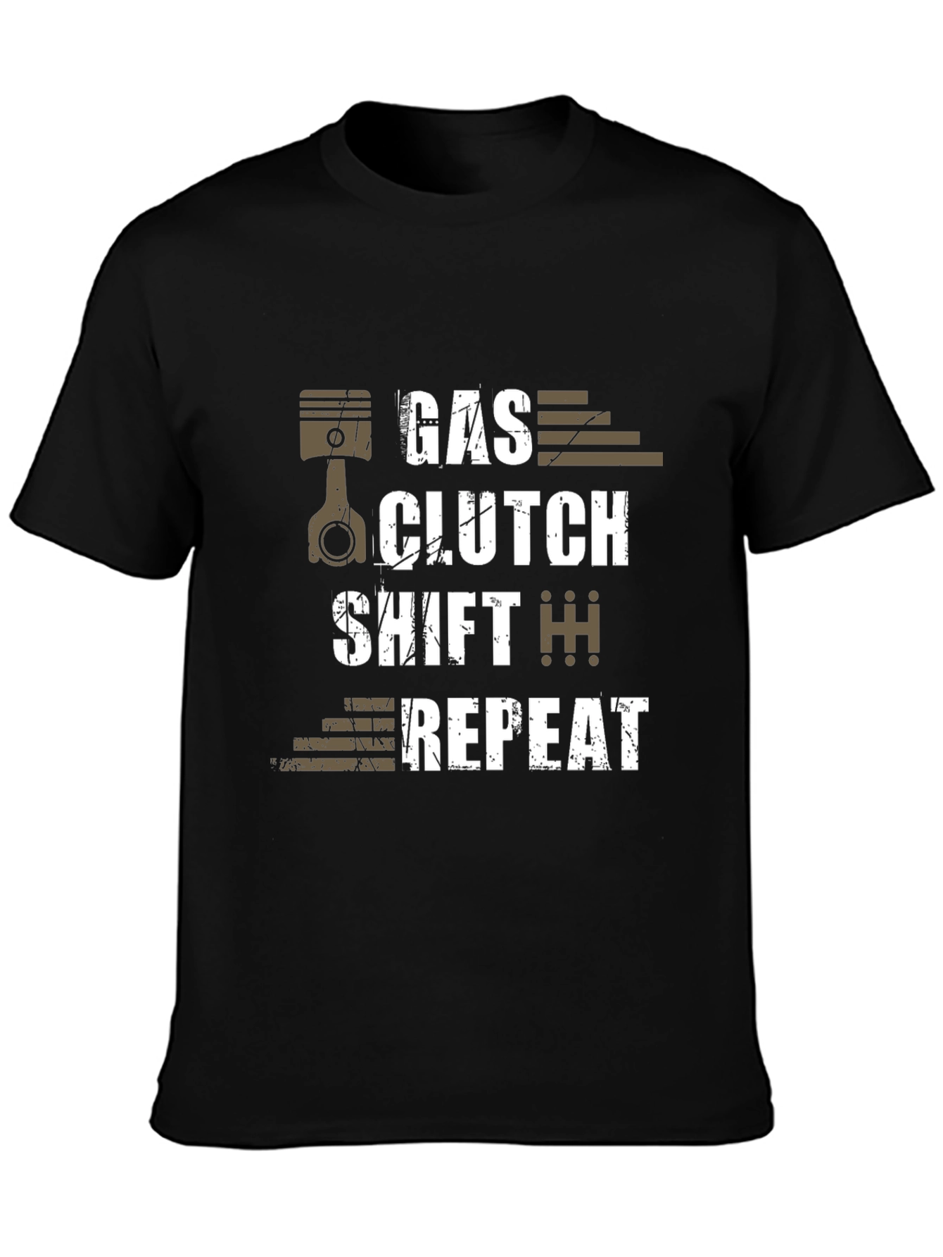 Gas Clutch Shift Repeat Graphic T-Shirt