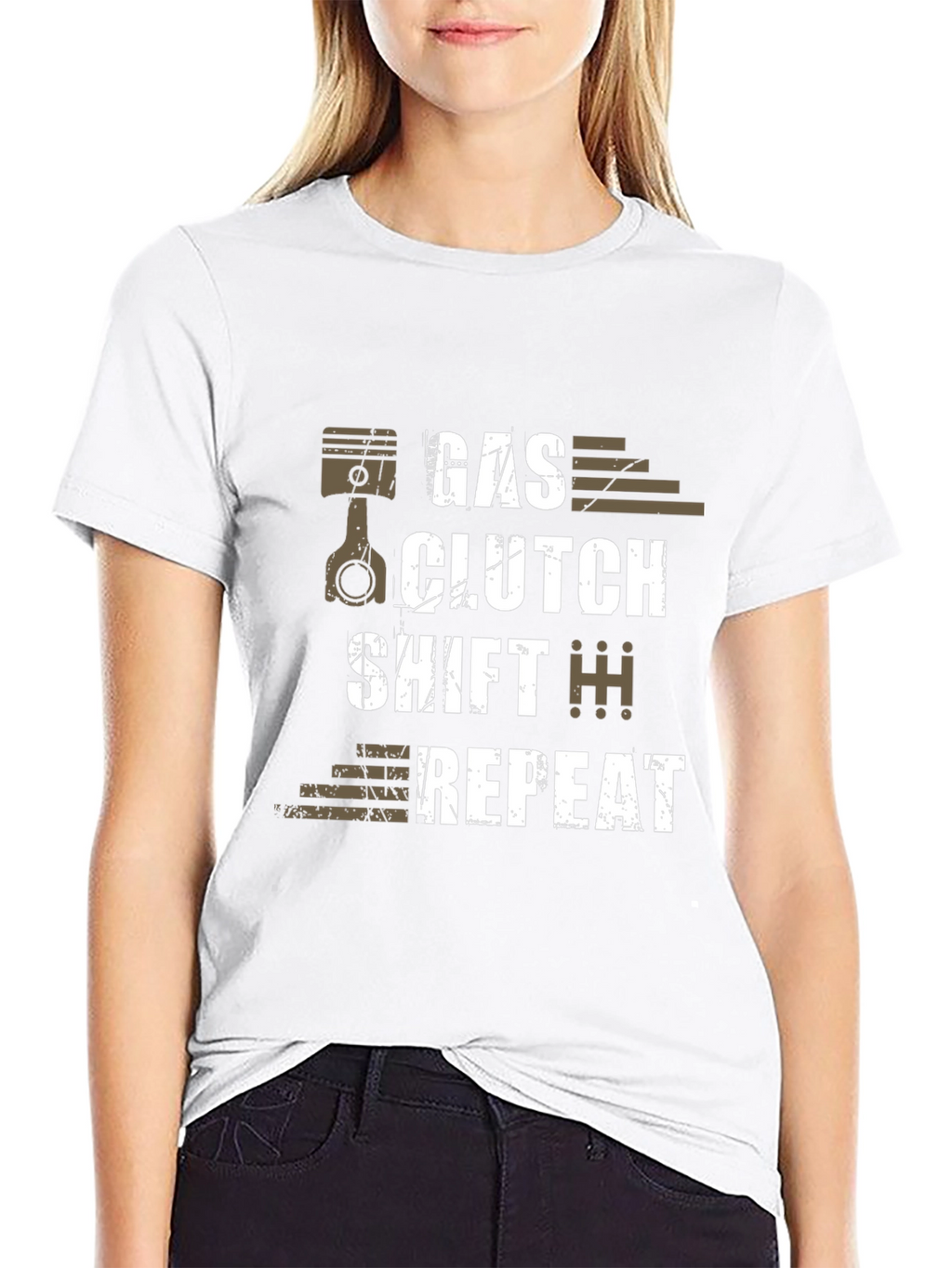 Gas Clutch Shift Repeat Graphic T-Shirt
