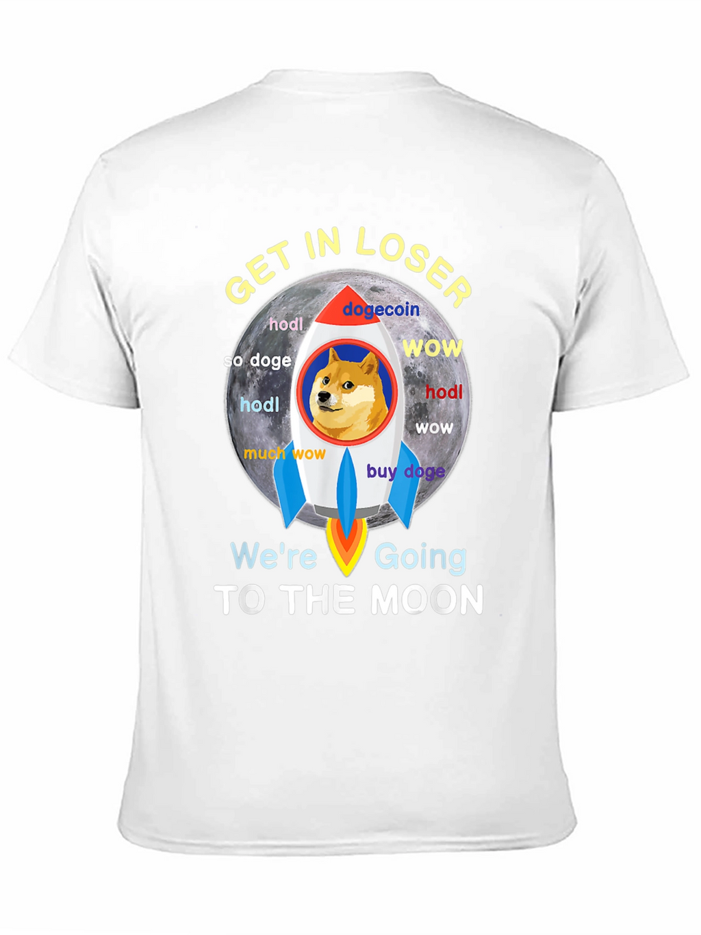 Dogecoin Rocket to the Moon T-Shirt