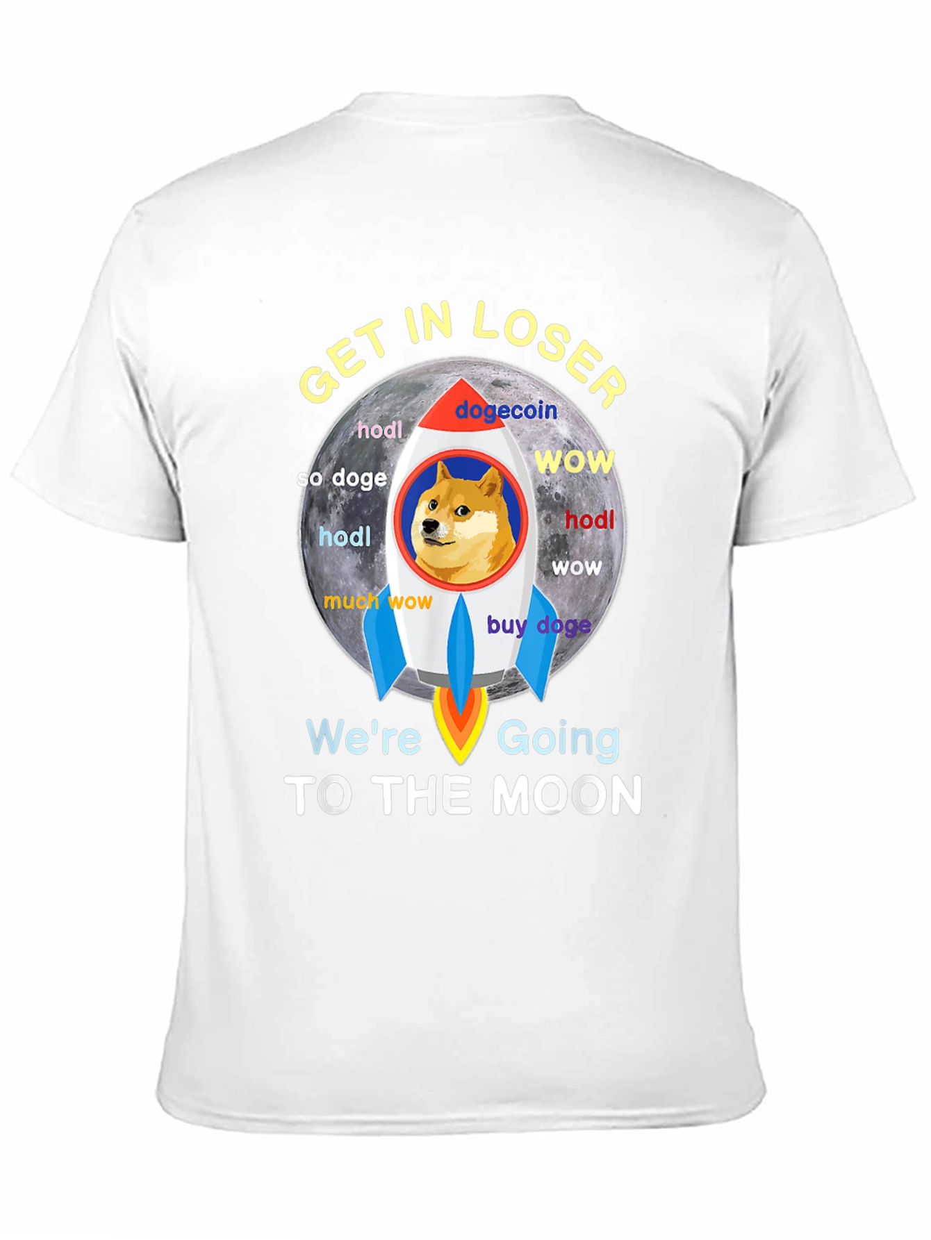 Dogecoin Rocket to the Moon T-Shirt