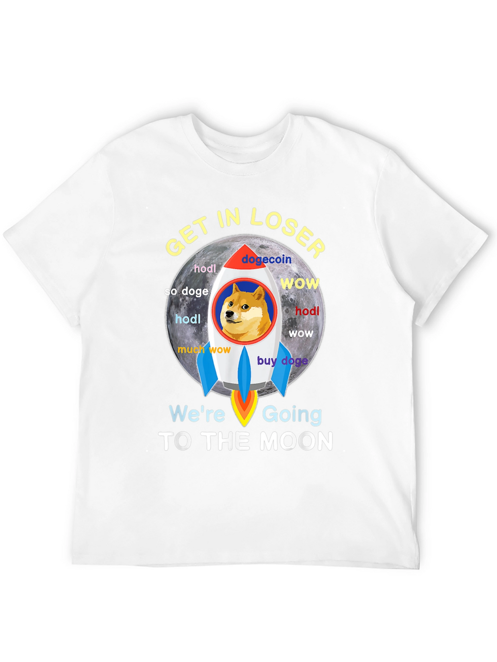 Dogecoin Rocket to the Moon T-Shirt