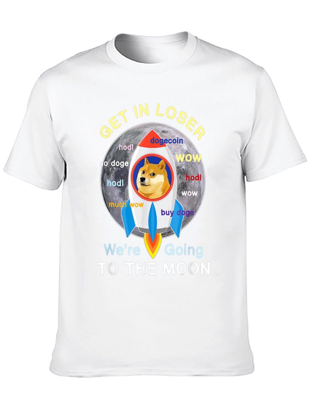 Dogecoin Rocket to the Moon T-Shirt