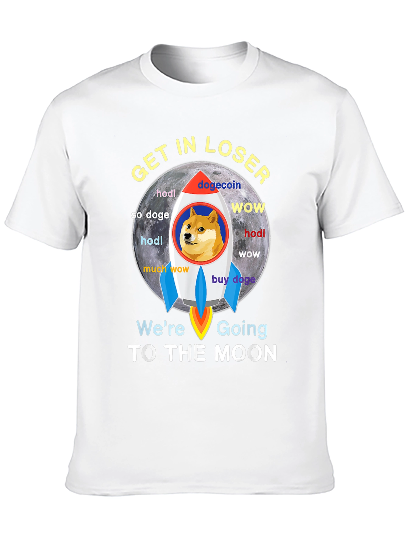 Dogecoin Rocket to the Moon T-Shirt