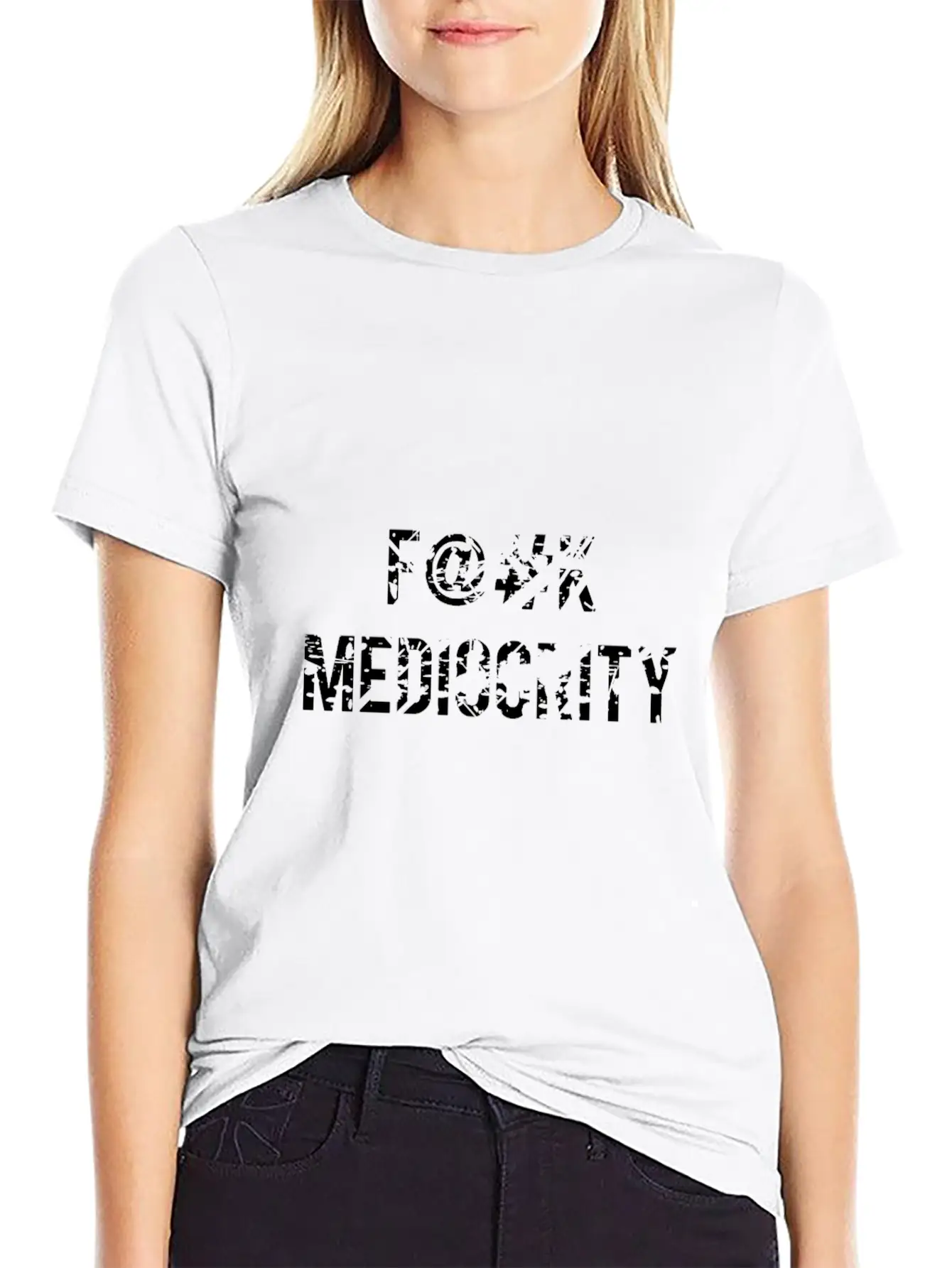 F@#k Mediocrity Breathable Graphic T-Shirt – Perfect For Casual Days