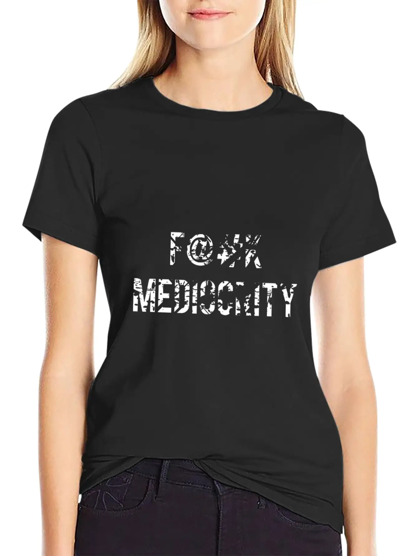 F@#k Mediocrity Breathable Graphic T-Shirt – Perfect For Casual Days