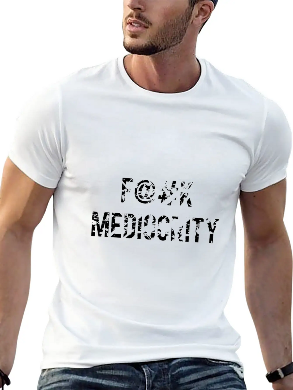 F@#k Mediocrity Breathable Graphic T-Shirt – Perfect For Casual Days