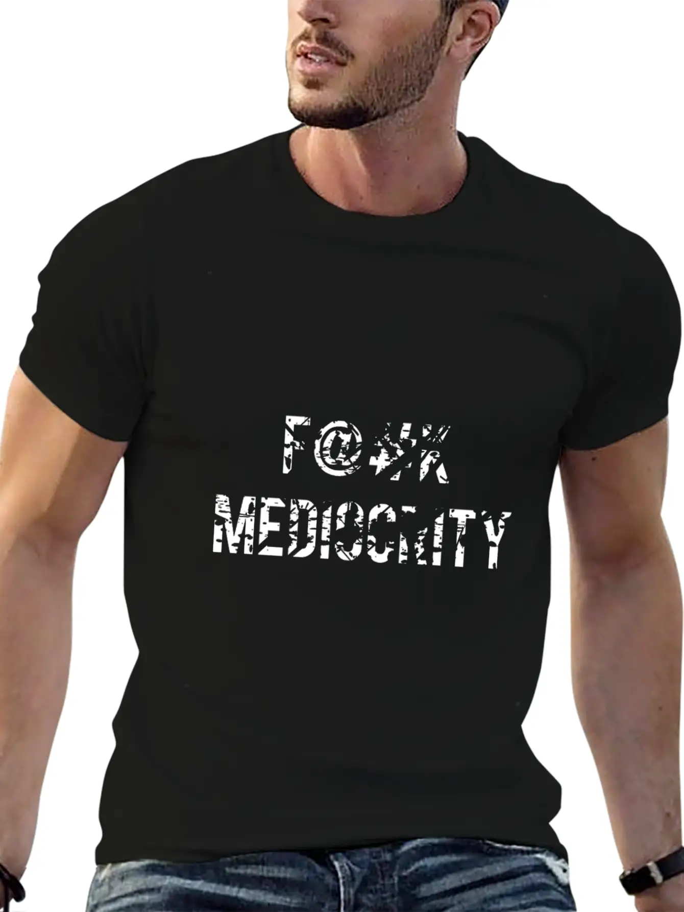 F@#k Mediocrity Breathable Graphic T-Shirt – Perfect For Casual Days