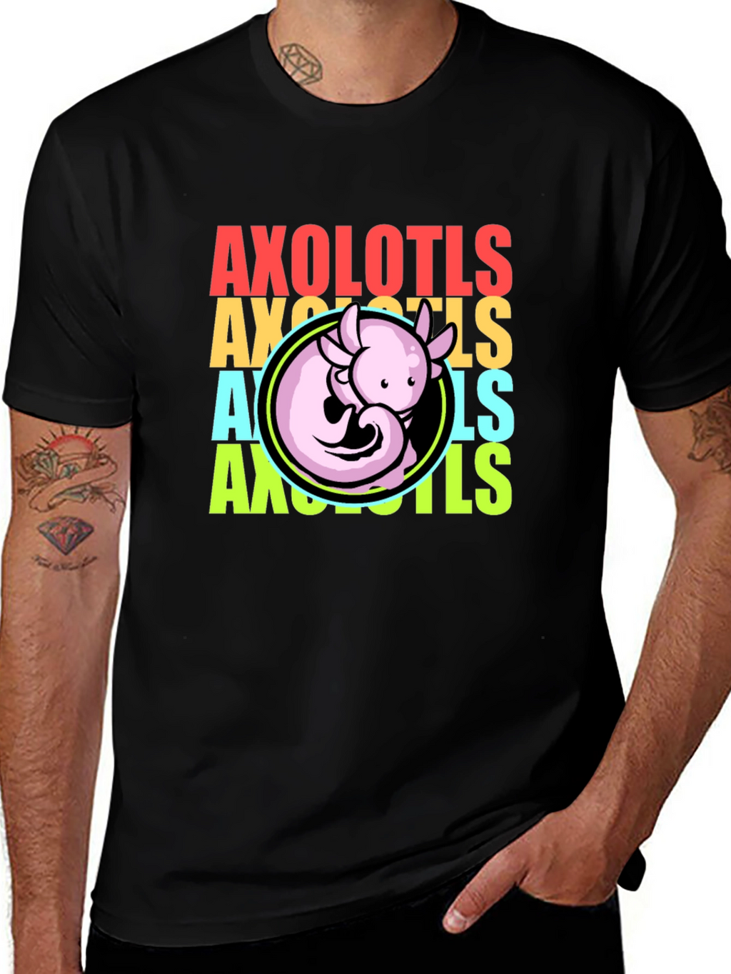 Axolotls Graphic Tee - Cool Amphibian T-Shirt