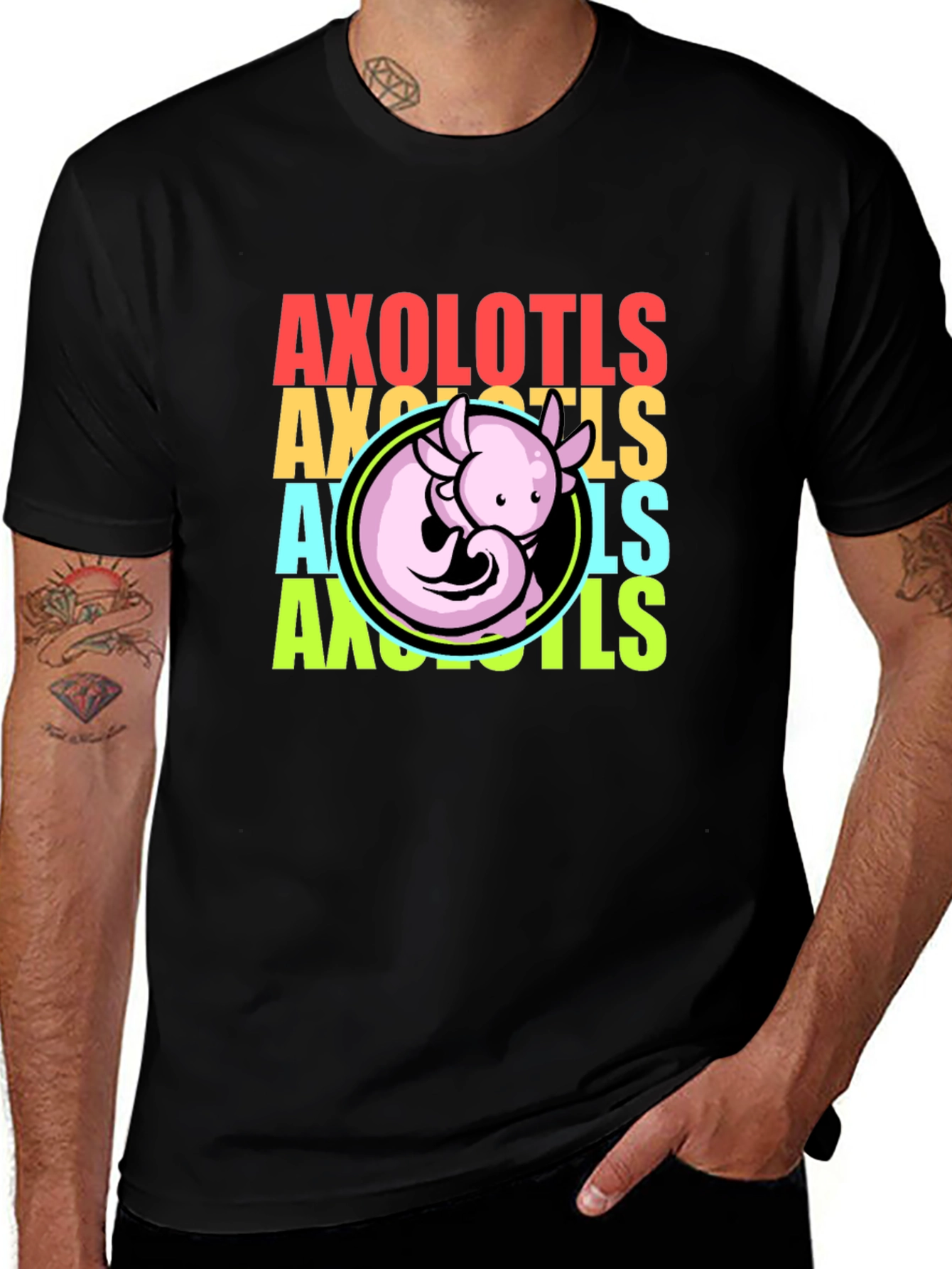 Axolotls Graphic Tee - Cool Amphibian T-Shirt