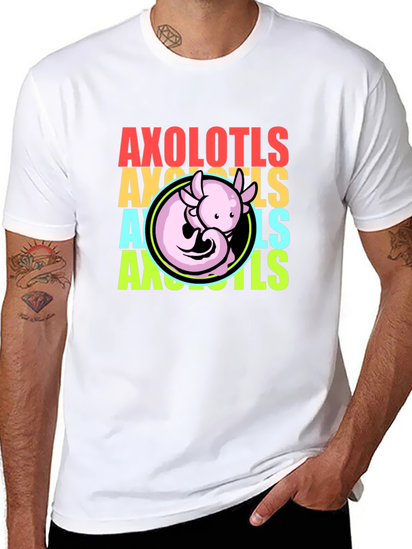 Axolotls Graphic Tee - Cool Amphibian T-Shirt
