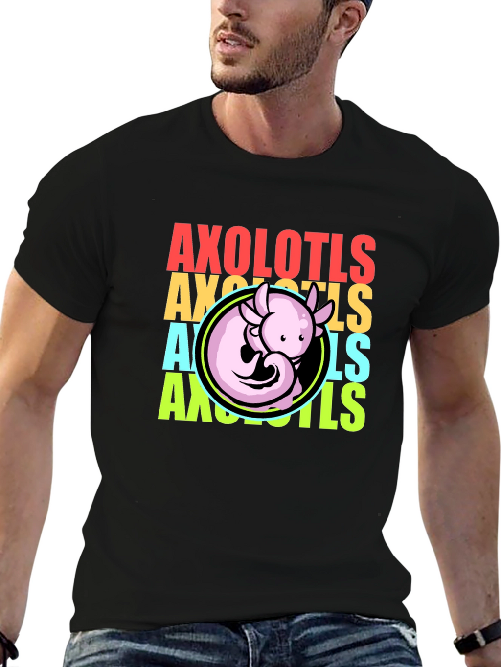 Axolotls Graphic Tee - Cool Amphibian T-Shirt