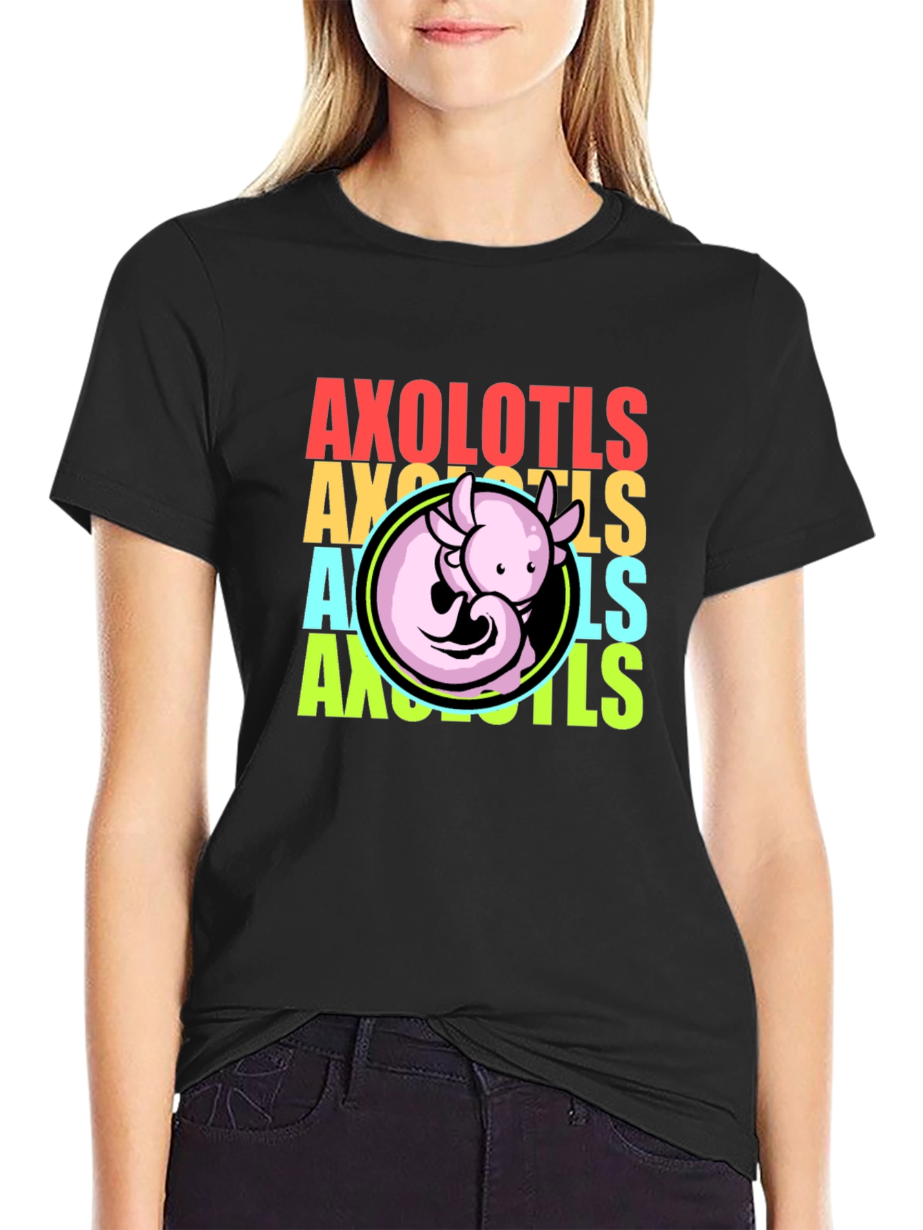 Axolotls Graphic Tee - Cool Amphibian T-Shirt