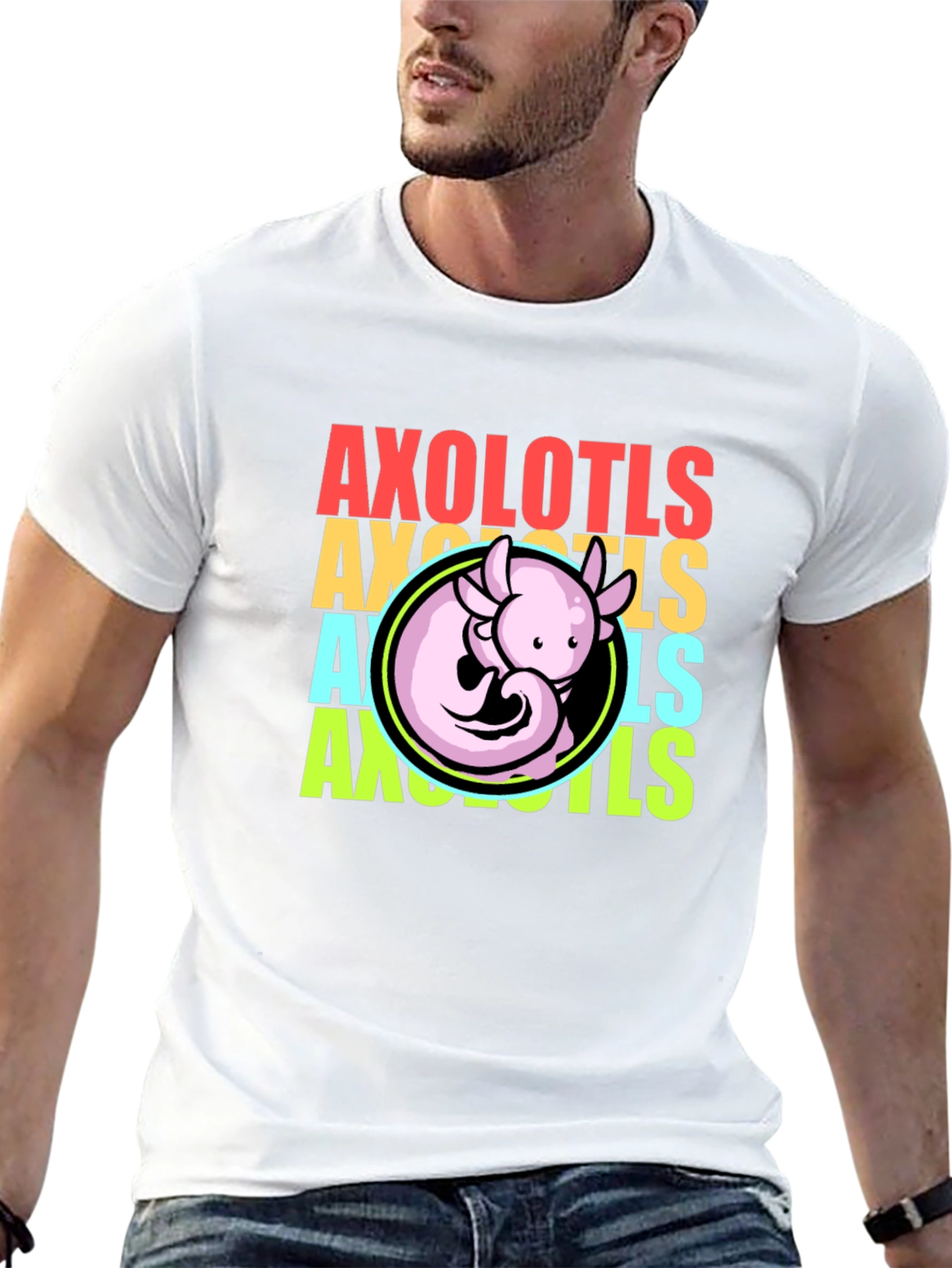 Axolotls Graphic Tee - Cool Amphibian T-Shirt