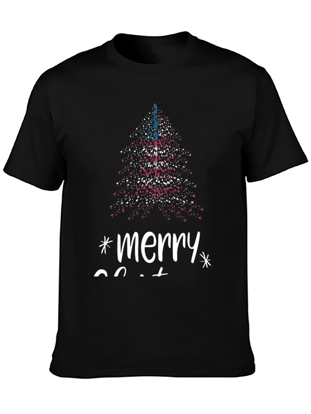 Festive Merry Christmas Tree Graphic Tee