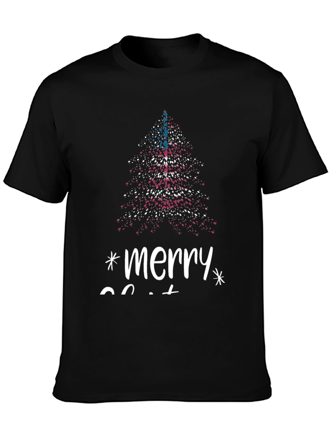 Festive Merry Christmas Tree Graphic Tee
