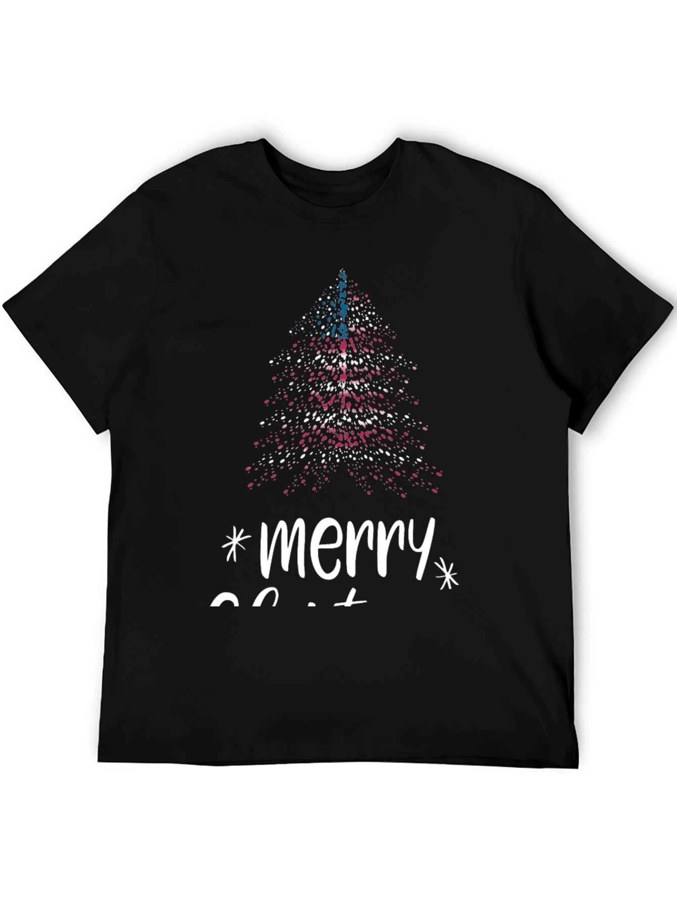 Festive Merry Christmas Tree Graphic Tee