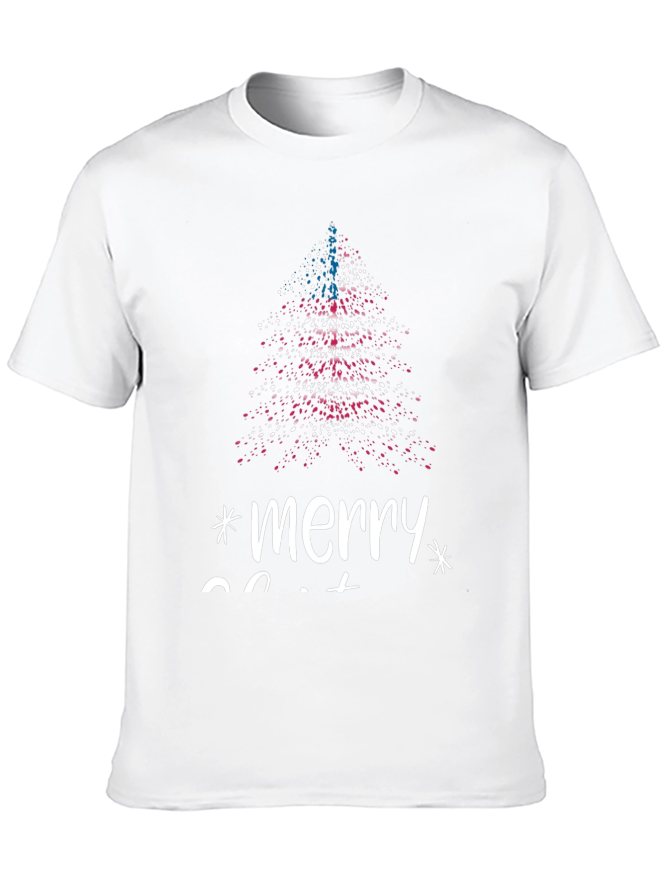 Festive Merry Christmas Tree Graphic Tee