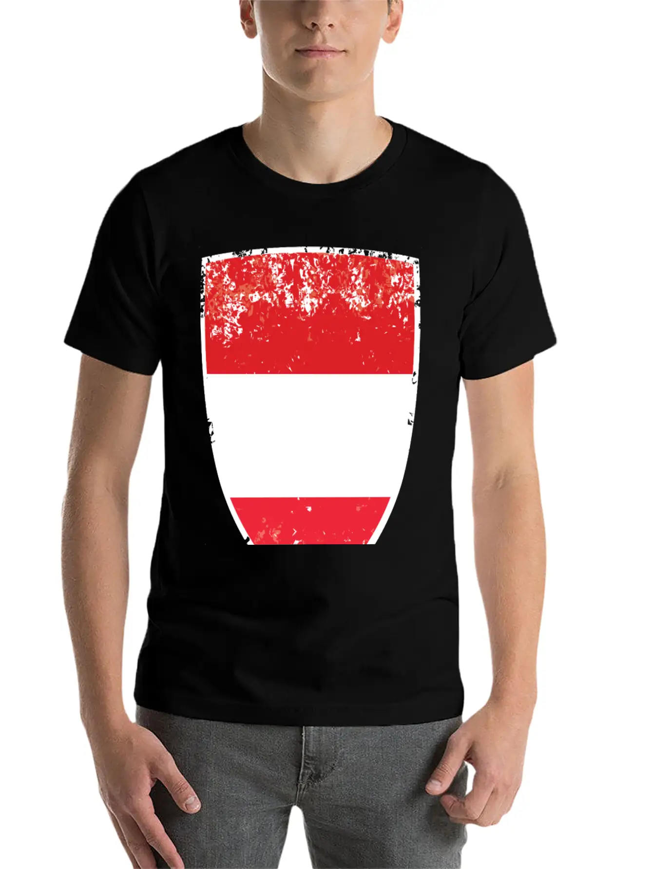 Flag Of Austria Relaxed Everyday Tee – Lightweight And Durable Cotton