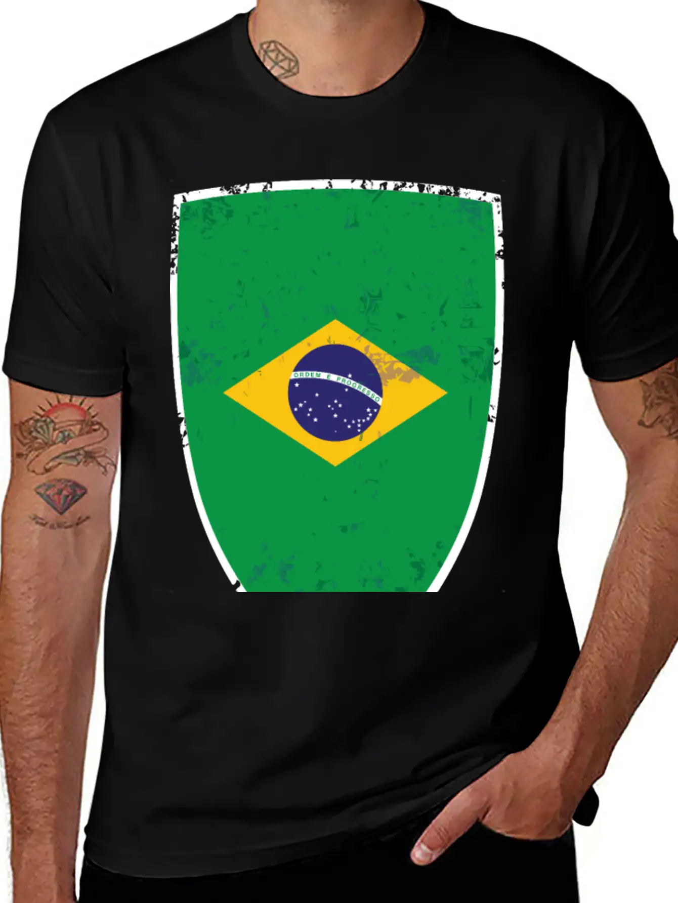 Flag Of Brazil Classic Cotton Tee – Unisex Comfort For Any Season
