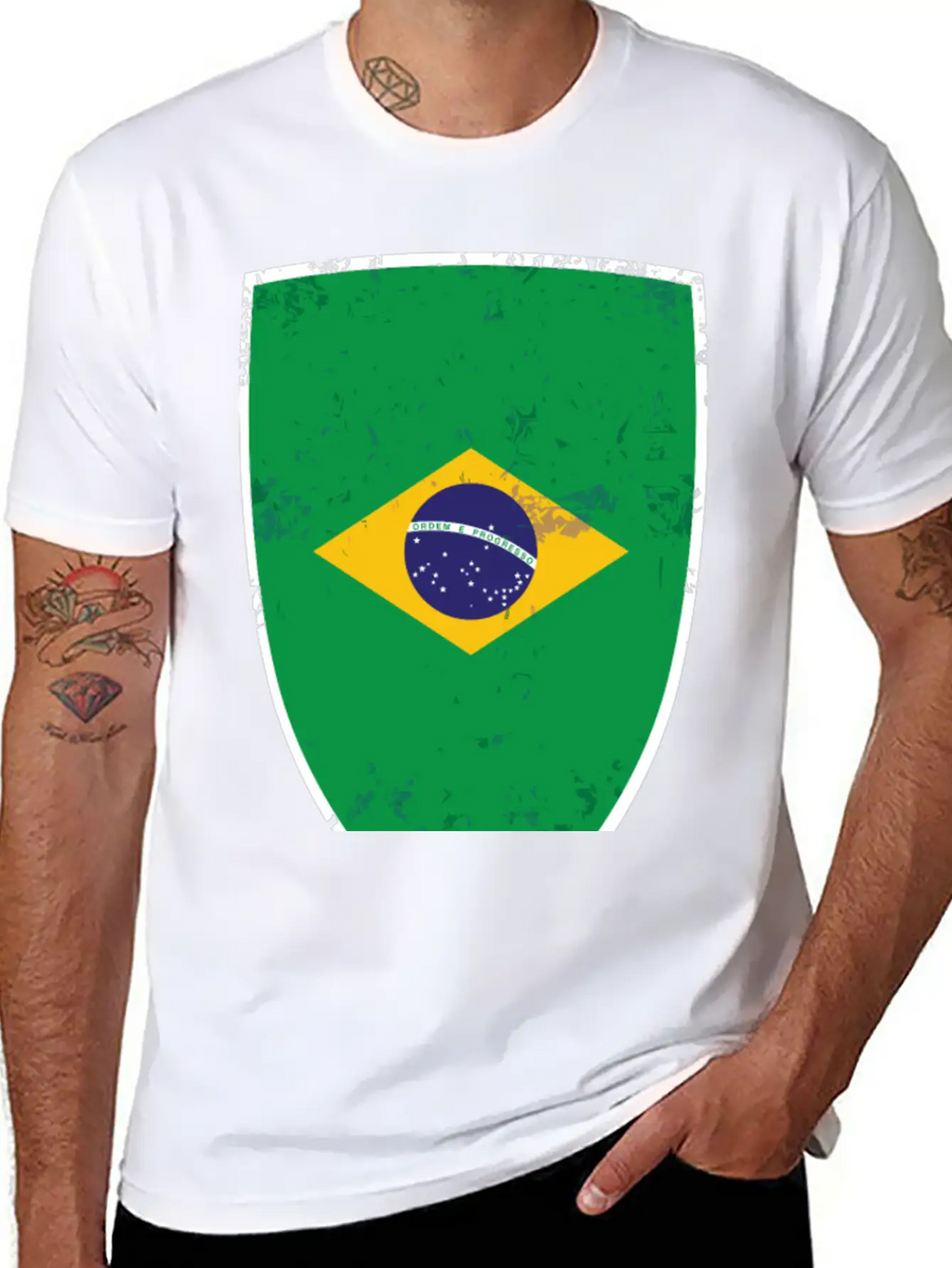 Flag Of Brazil Classic Cotton Tee – Unisex Comfort For Any Season