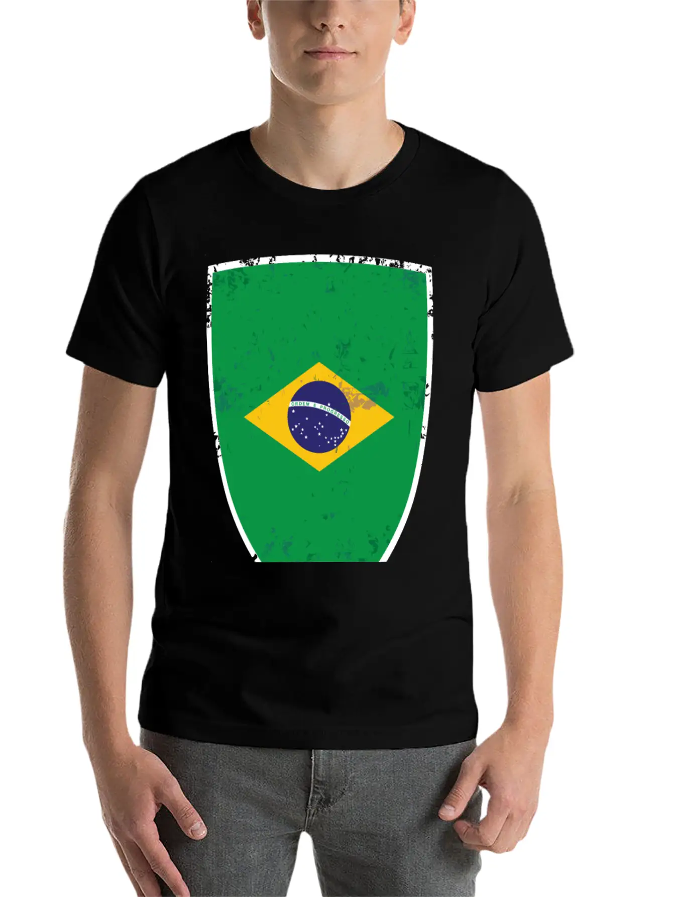 Flag Of Brazil Classic Cotton Tee – Unisex Comfort For Any Season