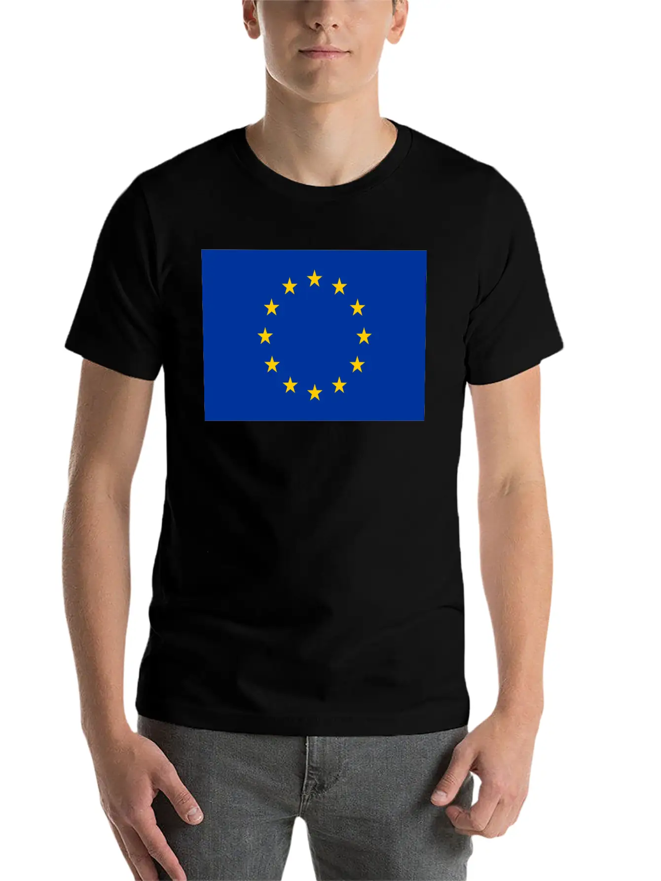 Flag Of Europe Breathable Graphic T-Shirt – Perfect For Casual Days