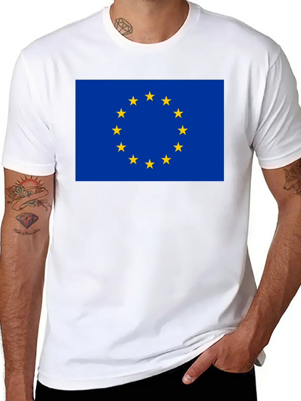 Flag Of Europe Breathable Graphic T-Shirt – Perfect For Casual Days