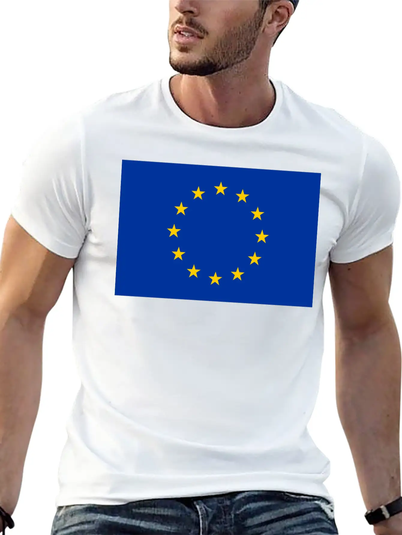 Flag Of Europe Breathable Graphic T-Shirt – Perfect For Casual Days