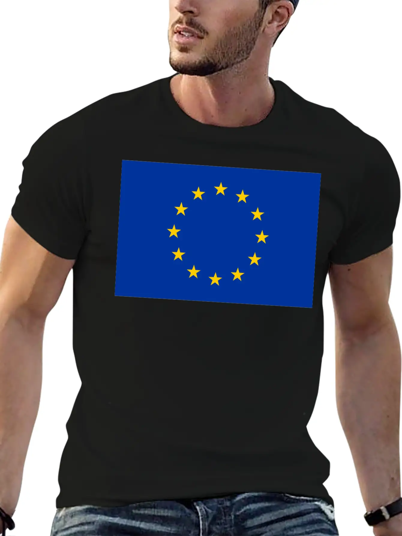 Flag Of Europe Breathable Graphic T-Shirt – Perfect For Casual Days