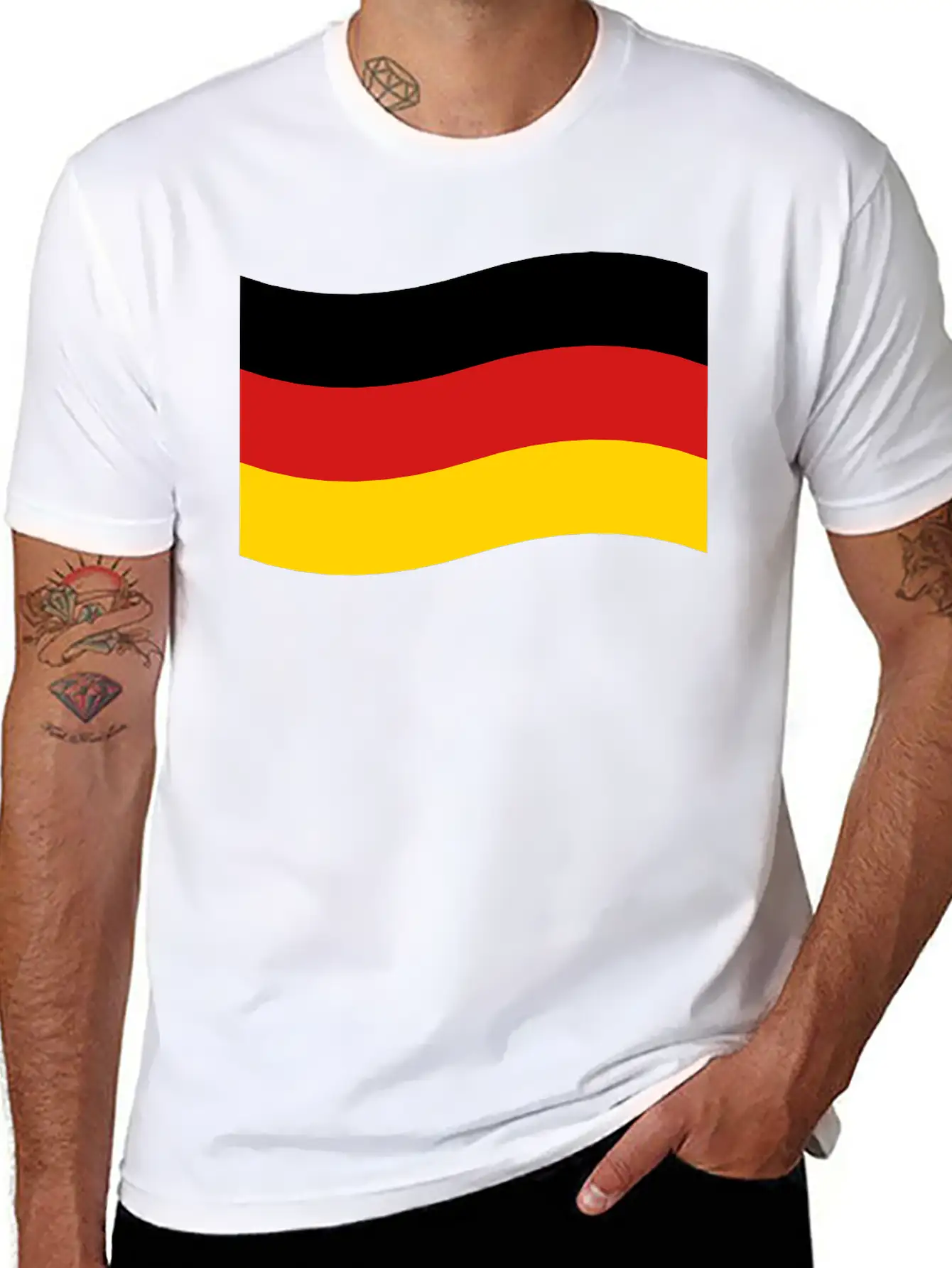 Flag Of Germany Breathable Graphic T-Shirt – Perfect For Casual Days
