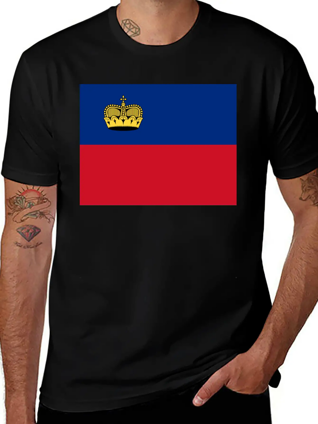 Flag Of Liechtenstein (li) Basic Graphic T-Shirt – Daily Comfort In Soft Cotton