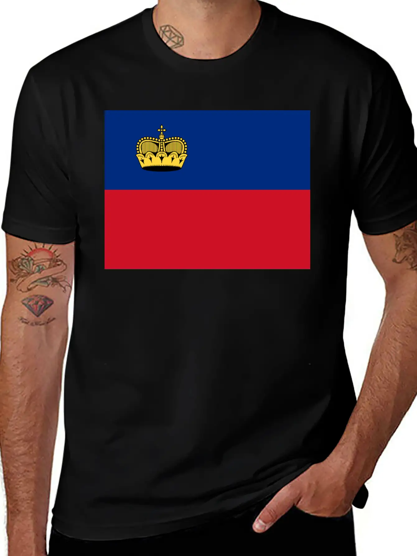 Flag Of Liechtenstein (li) Basic Graphic T-Shirt – Daily Comfort In Soft Cotton