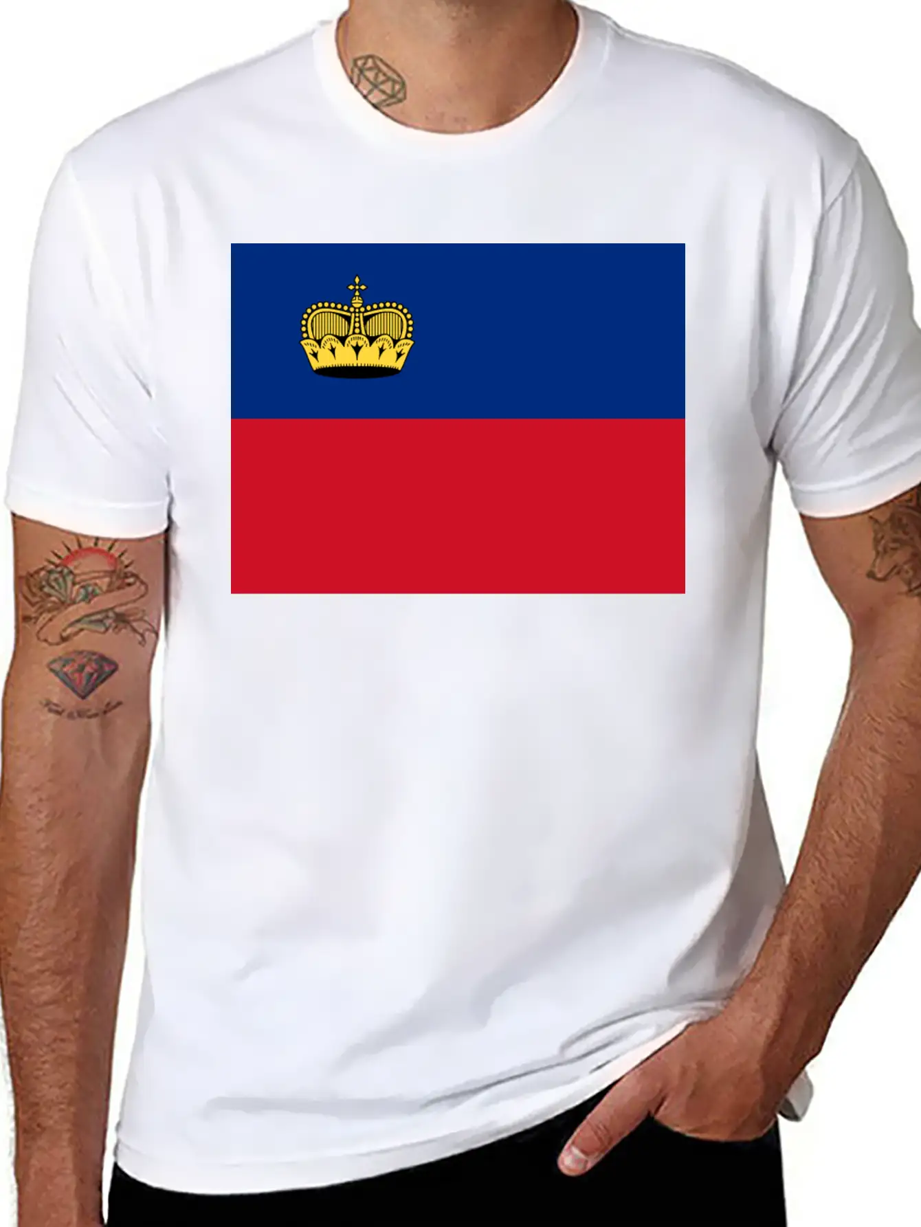 Flag Of Liechtenstein (li) Basic Graphic T-Shirt – Daily Comfort In Soft Cotton