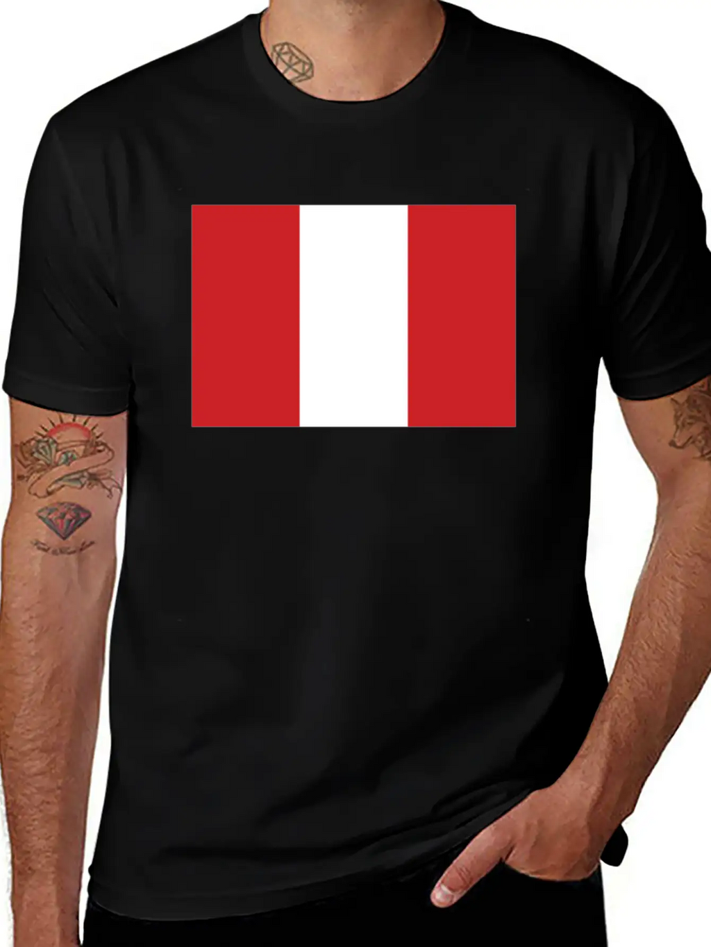 Flag Of Peru Cool Peruvian Flag Timeless Short Sleeve Tee – Comfy And Minimalist Design
