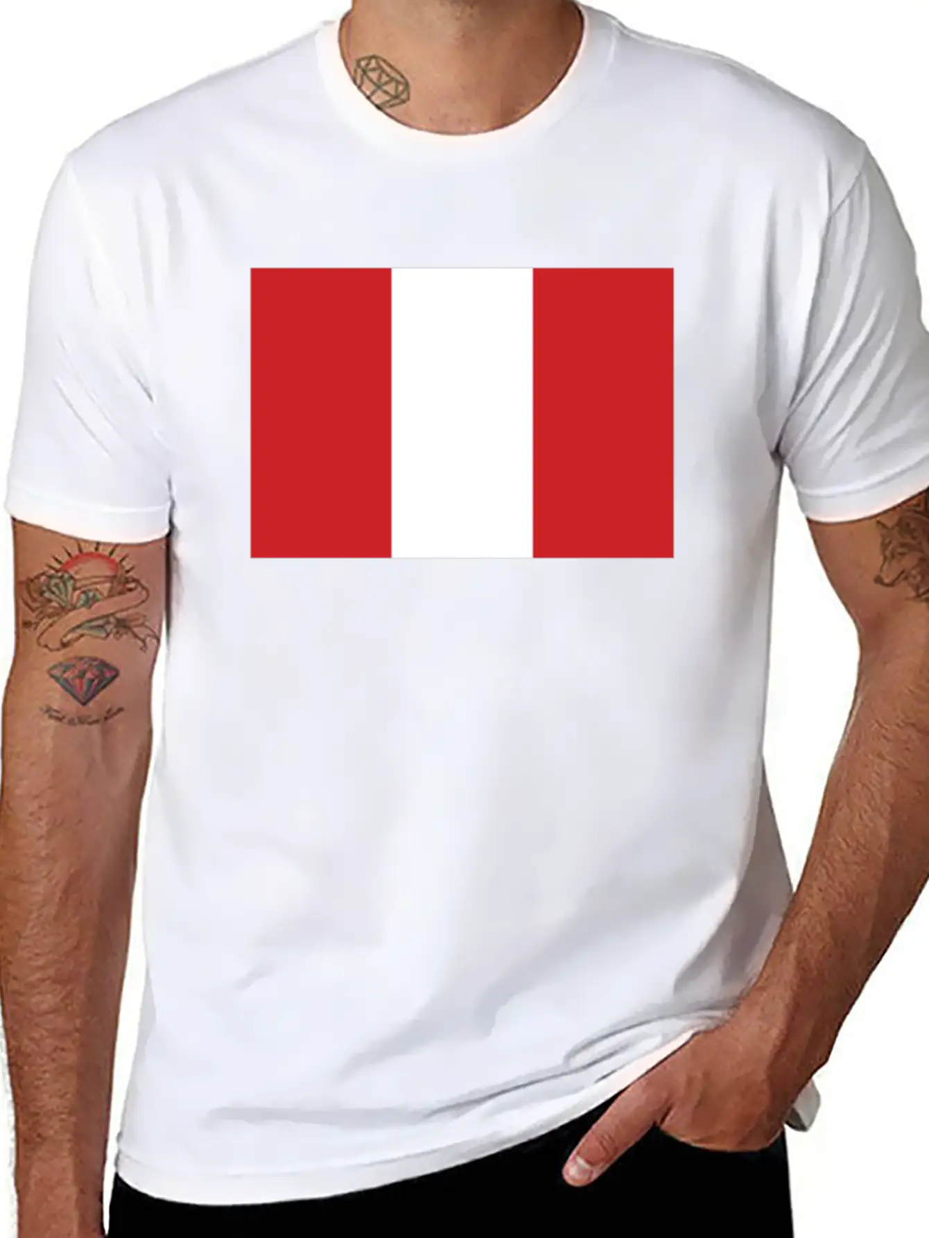 Flag Of Peru Cool Peruvian Flag Timeless Short Sleeve Tee – Comfy And Minimalist Design