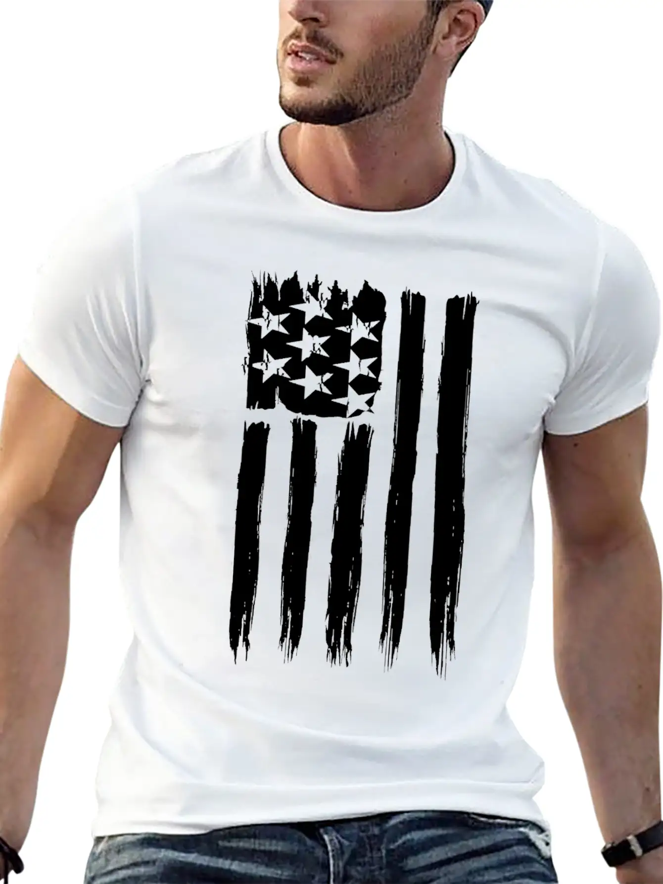 Flag Of Usa Basic Graphic T-Shirt – Daily Comfort In Soft Cotton